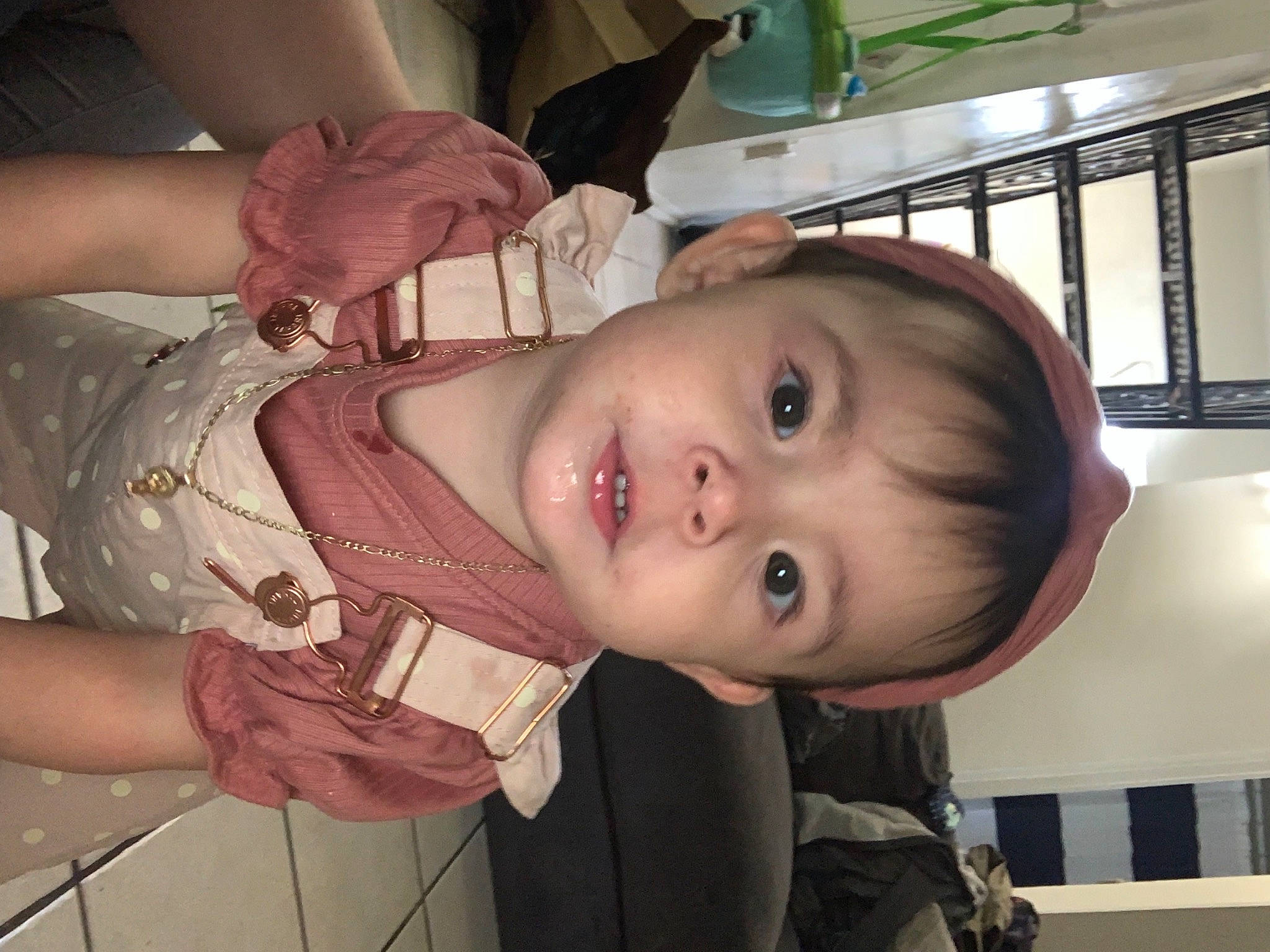 Katalina is registered to the contest to win money with this photo: baby, baby_products, baby_toddler_clothing, cheek, child, chin, ear, eyebrow, eyelash, forehead, fun, happy, iris, mouth, nose, person, room, skin, toddler, window