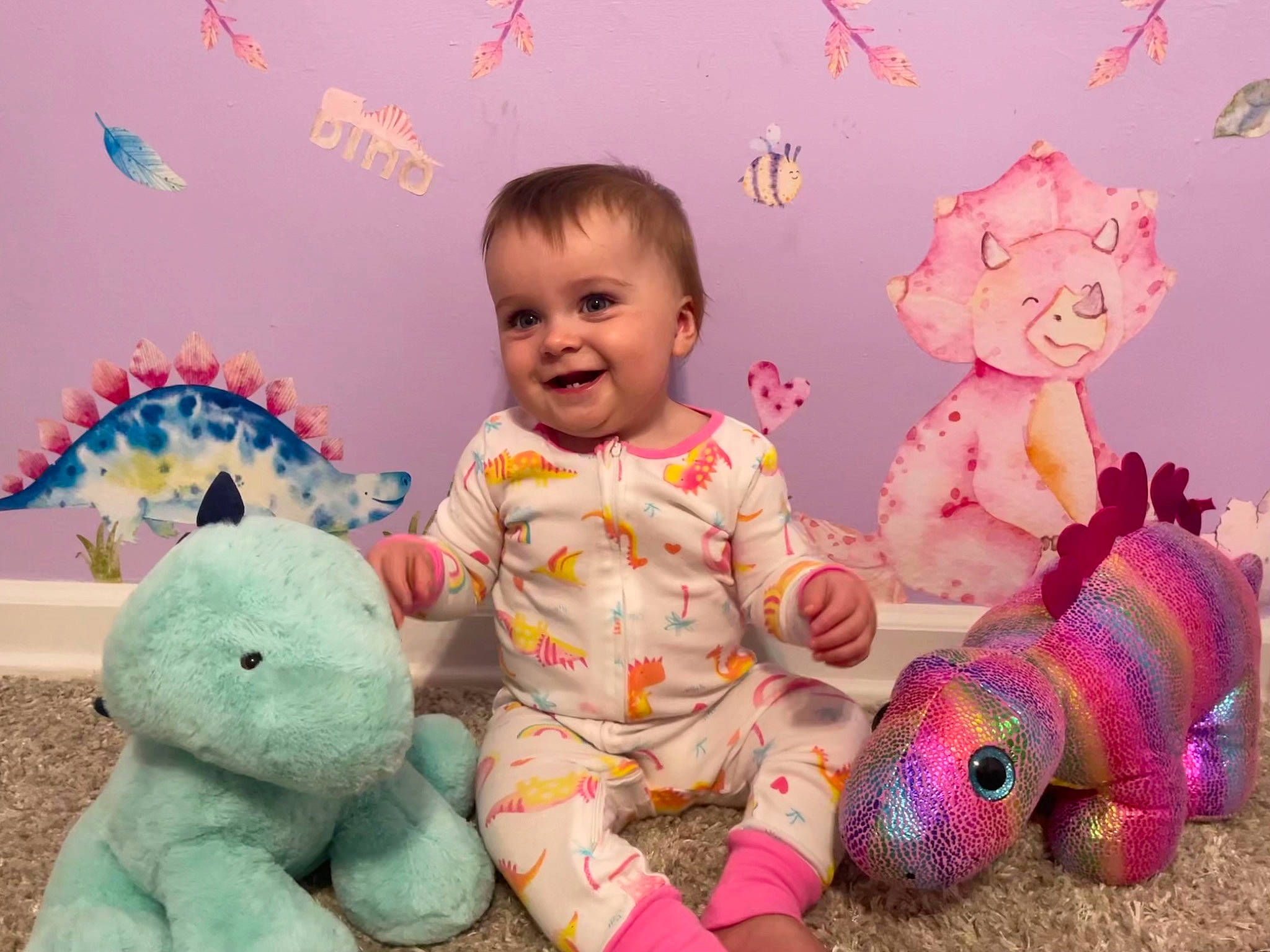 Farrah is registered to the contest to win money with this photo: baby, baby_toddler_clothing, baby_toys, cheek, child, event, facial_expression, fun, happy, joy, magenta, person, pink, plush, product, purple, skin, smile, stuffed_toy, textile