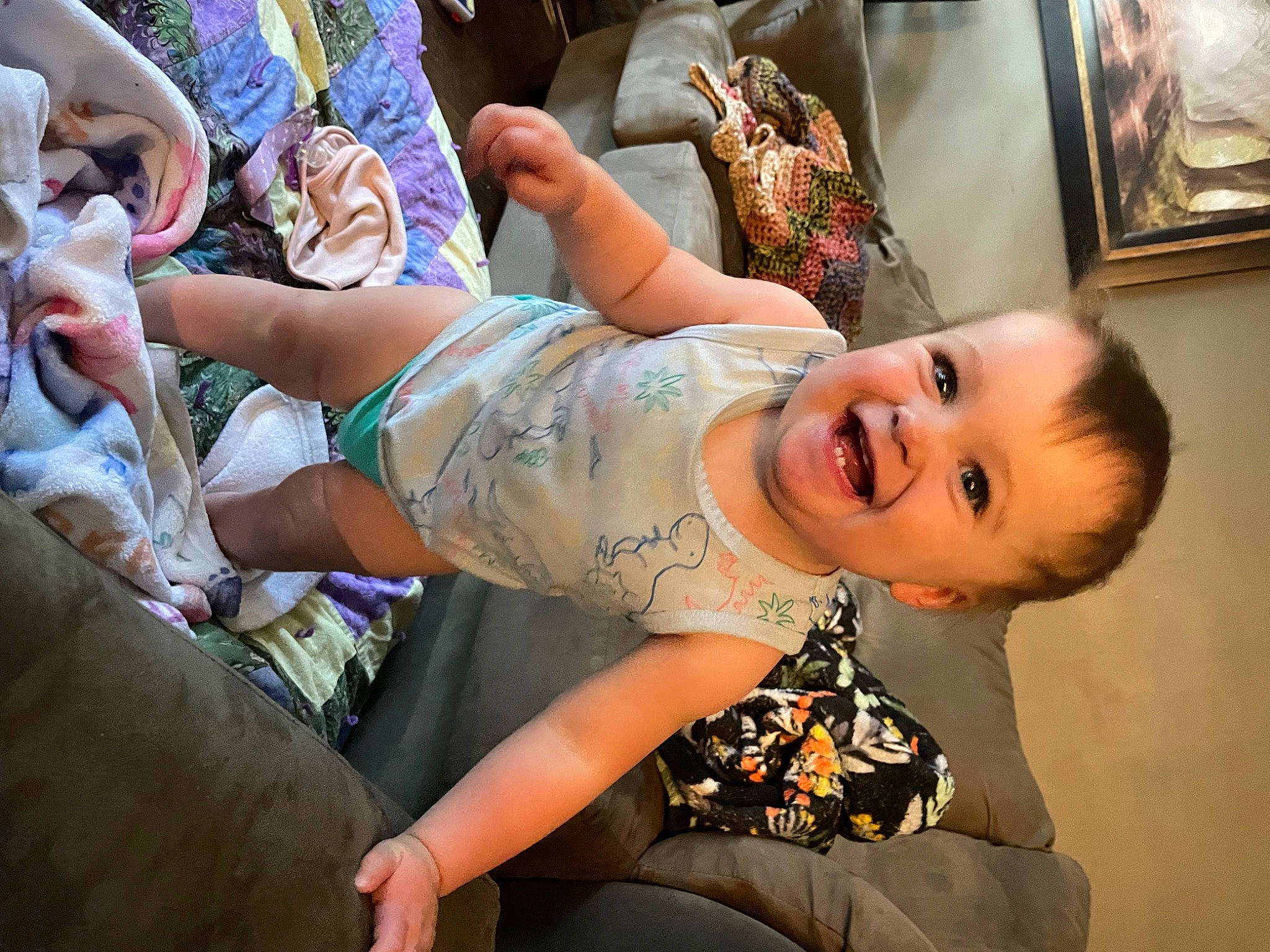 Farrah joined the competition — help win amazing prizes! abdomen, art, baby, blond, child, event, flash_photography, fun, hairstyle, happy, human_leg, joy, knee, leisure, mouth, person, picture_frame, shorts, smile, thigh
