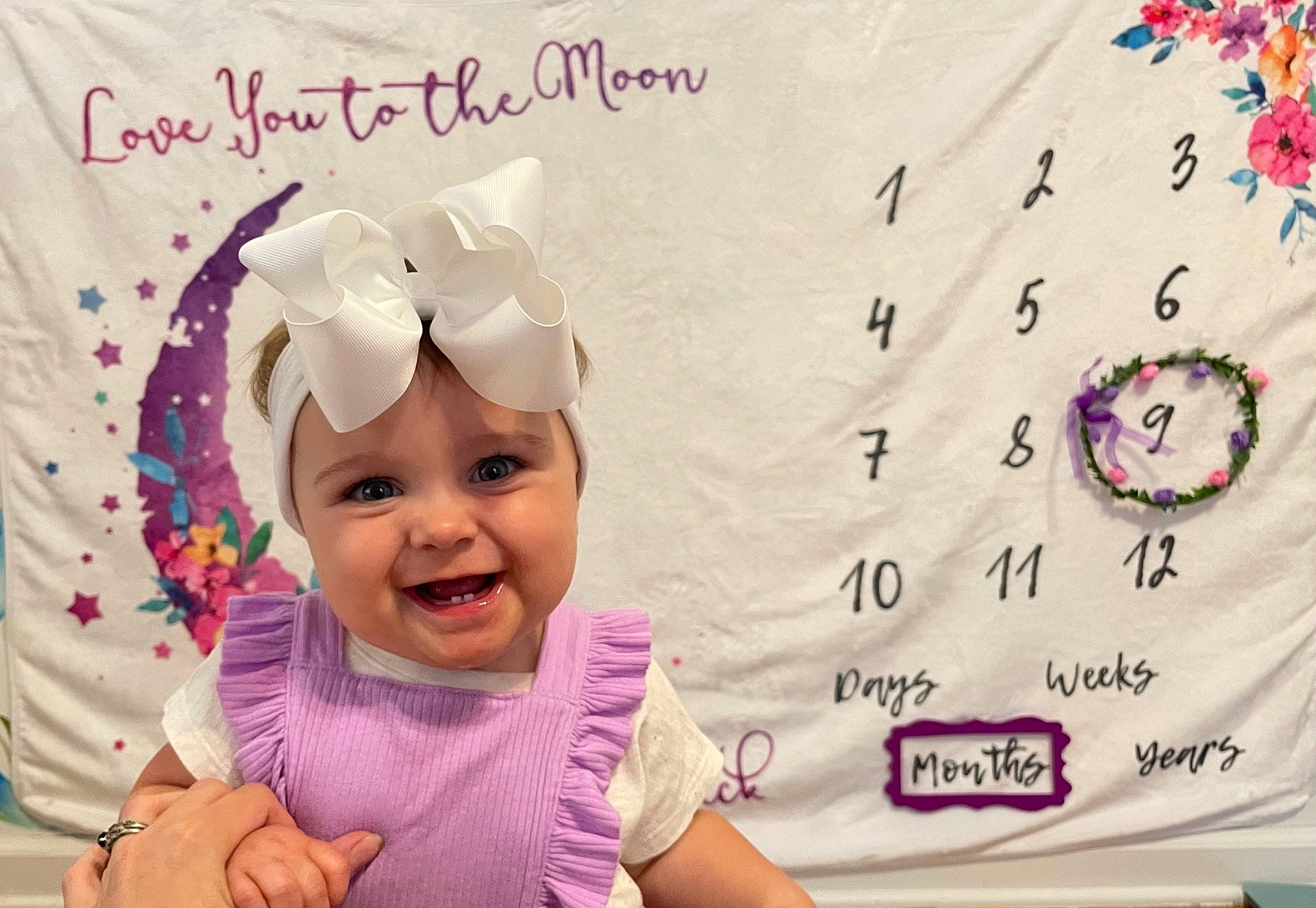 Farrah joined the competition — help win amazing prizes! art, baby, baby_toddler_clothing, cap, child, event, fashion_accessory, font, fun, gesture, happy, headwear, joy, magenta, party_supply, person, photograph, pink, product, purple