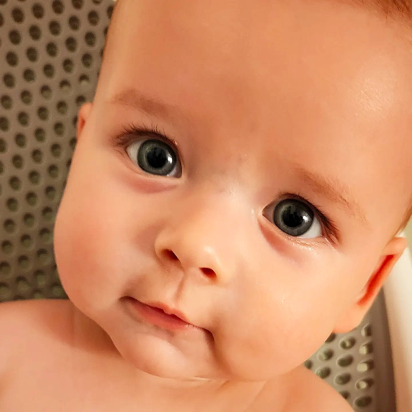 Hendrix is registered to the contest to win money with this photo: baby, baby_making_funny_faces, baby_toddler_clothing, cheek, child, close_up, ear, eyelash, finger, happy, iris, lip, mouth, no_expression, nose, person, portrait_photography, skin, smile, thumb