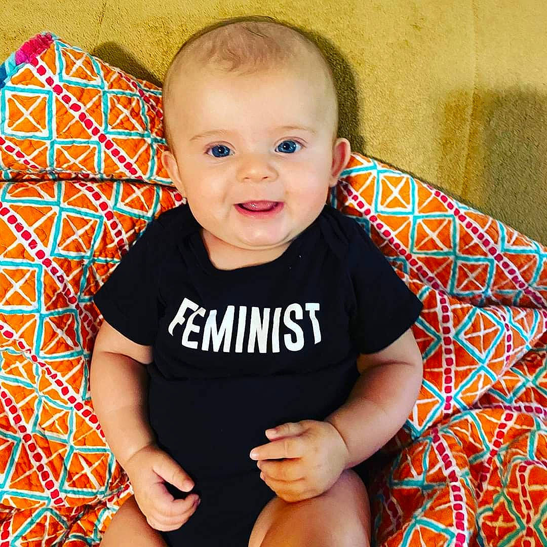 Londyn joined the competition — help win amazing prizes! baby, baby_products, baby_toddler_clothing, child, design, joy, pattern, person, play, sitting, sleeve, t_shirt, toddler