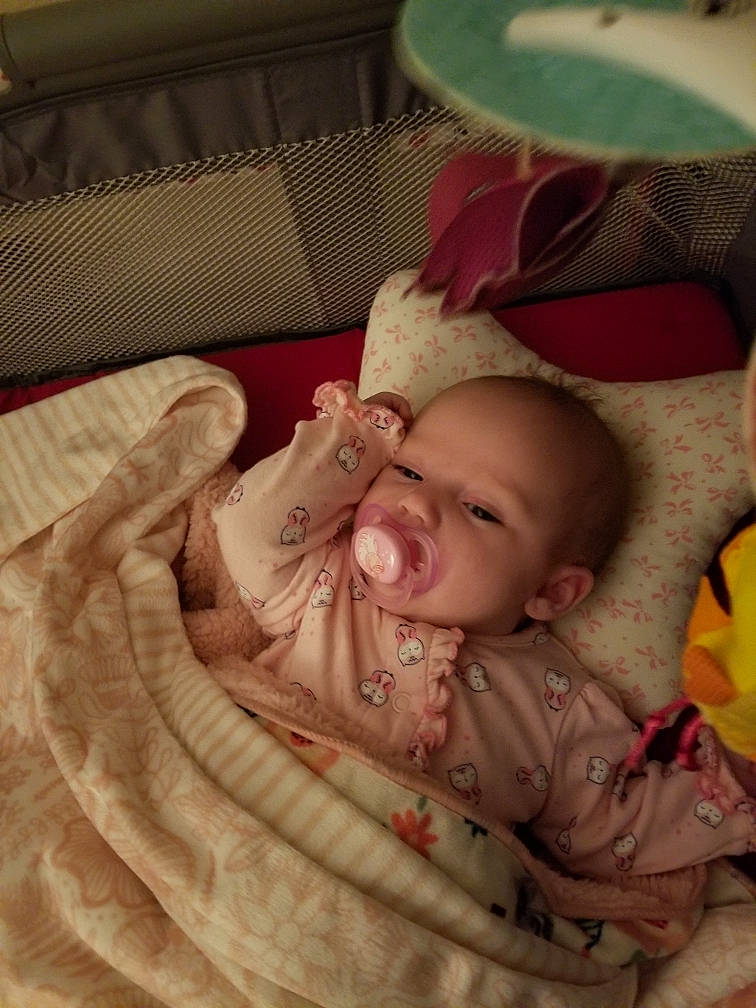 Carrie joined the competition — help win amazing prizes! baby, bedtime, cheek, child, person, skin, sleep, toddler