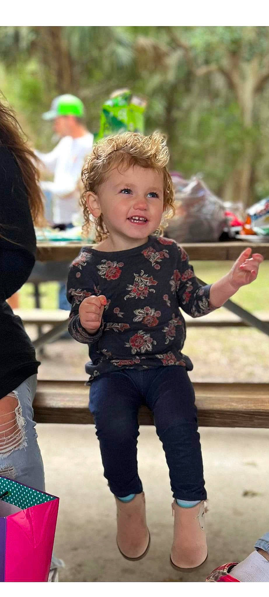 Nova Jane is registered to the contest to win money with this photo: beauty, child, event, facial_expression, fun, hair, hairstyle, happy, head, leisure, person, plant, public_space, recreation, skin, sleeve, smile, summer, t_shirt, toddler