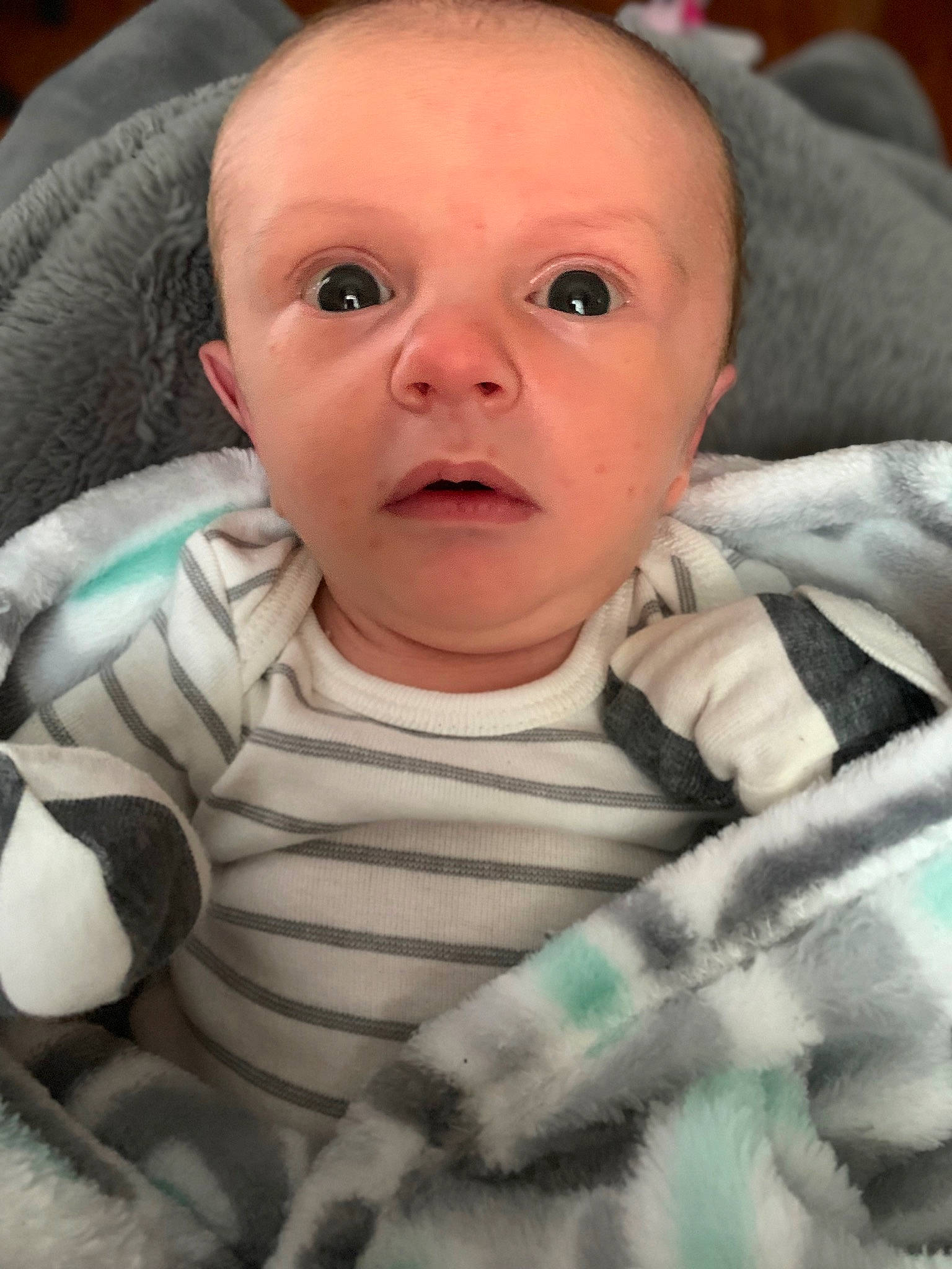 Briar joined the competition — help win amazing prizes! arm, baby, baby_toddler_clothing, cheek, comfort, eye, eyebrow, eyelash, hair, happy, human_body, iris, linens, mouth, nose, person, skin, sleeve, textile, thumb