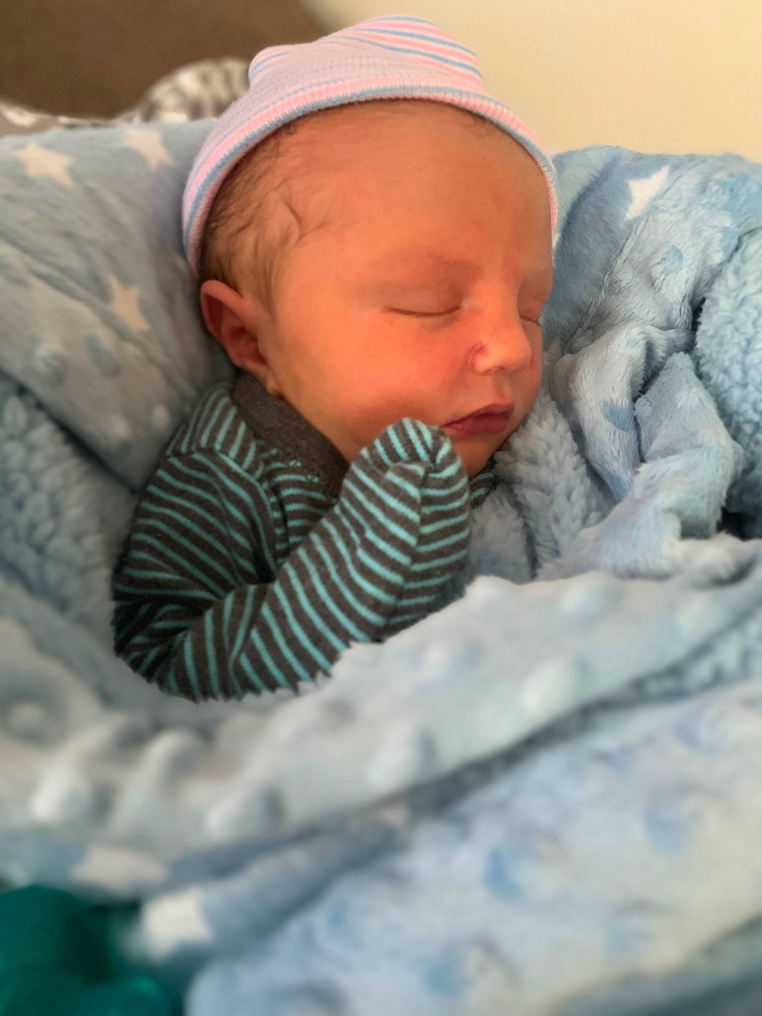 Briar joined the competition — help win amazing prizes! baby, baby_sleeping, baby_toddler_clothing, bedtime, cap, cheek, child, comfort, eye, face, facial_expression, grass, head, linens, nap, nose, person, room, skin, textile