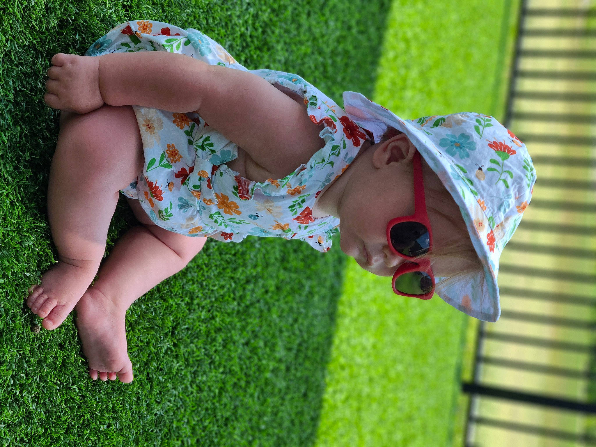 Blaire joined the competition — help win amazing prizes! cool, eyewear, facial_expression, fun, glasses, grass, grass_family, green, happy, leaf, leisure, mammal, meadow, people_in_nature, person, plant, recreation, sunglasses, thigh, vertebrate
