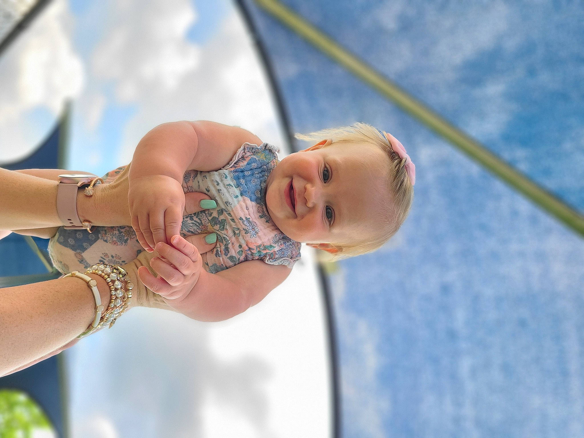 Blaire joined the competition — help win amazing prizes! abdomen, azure, baby, cloud, elbow, eyewear, finger, fun, gesture, hand, happy, joy, leisure, person, shoulder, skin, sky, toddler, tree, trunk