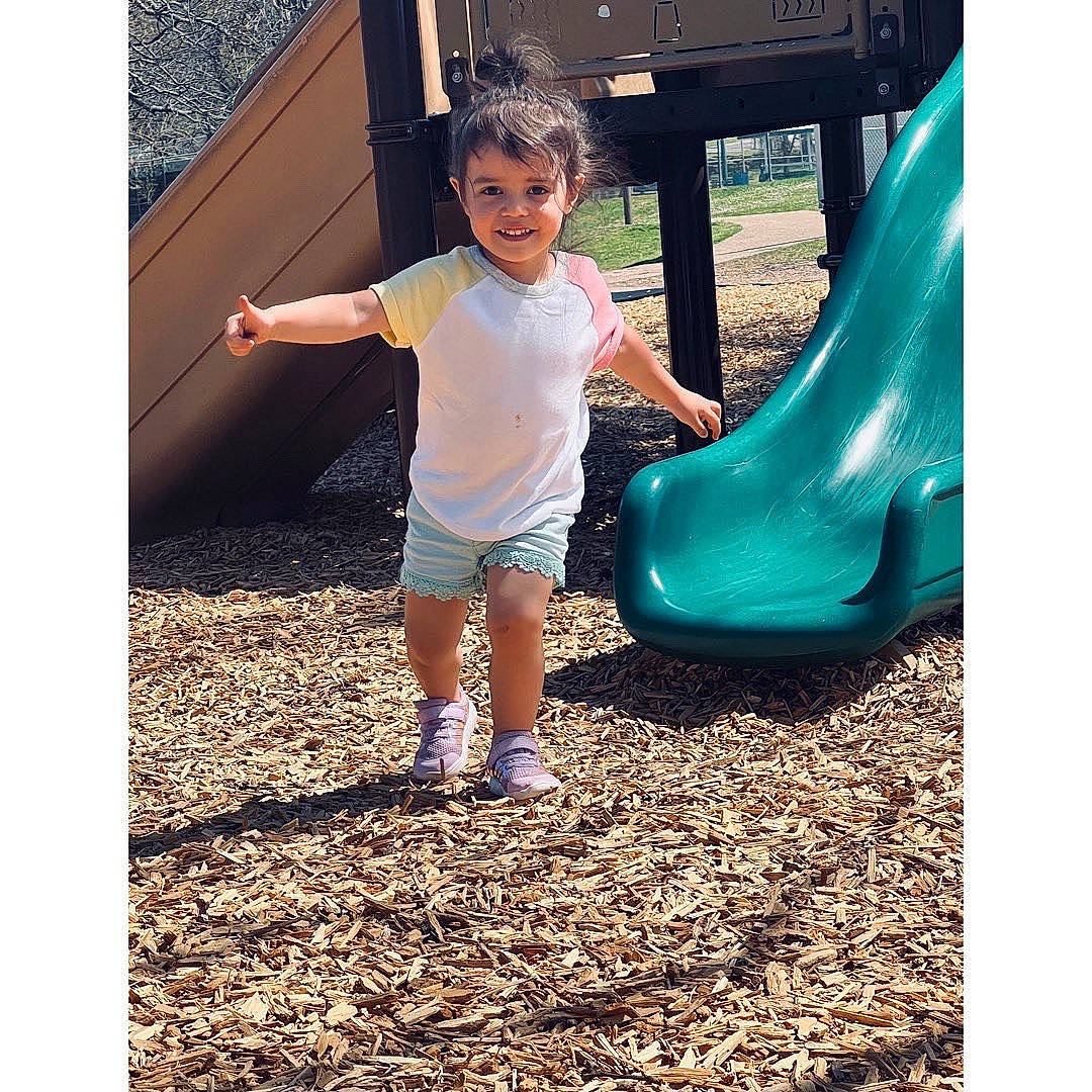 Guin Rose joined the competition — help win amazing prizes! chute, eye, finger, footwear, grass, hair, happy, head, human_body, joy, leg, leisure, person, plant, playground_slide, shorts, smile, sneakers, t_shirt, tints_and_shades