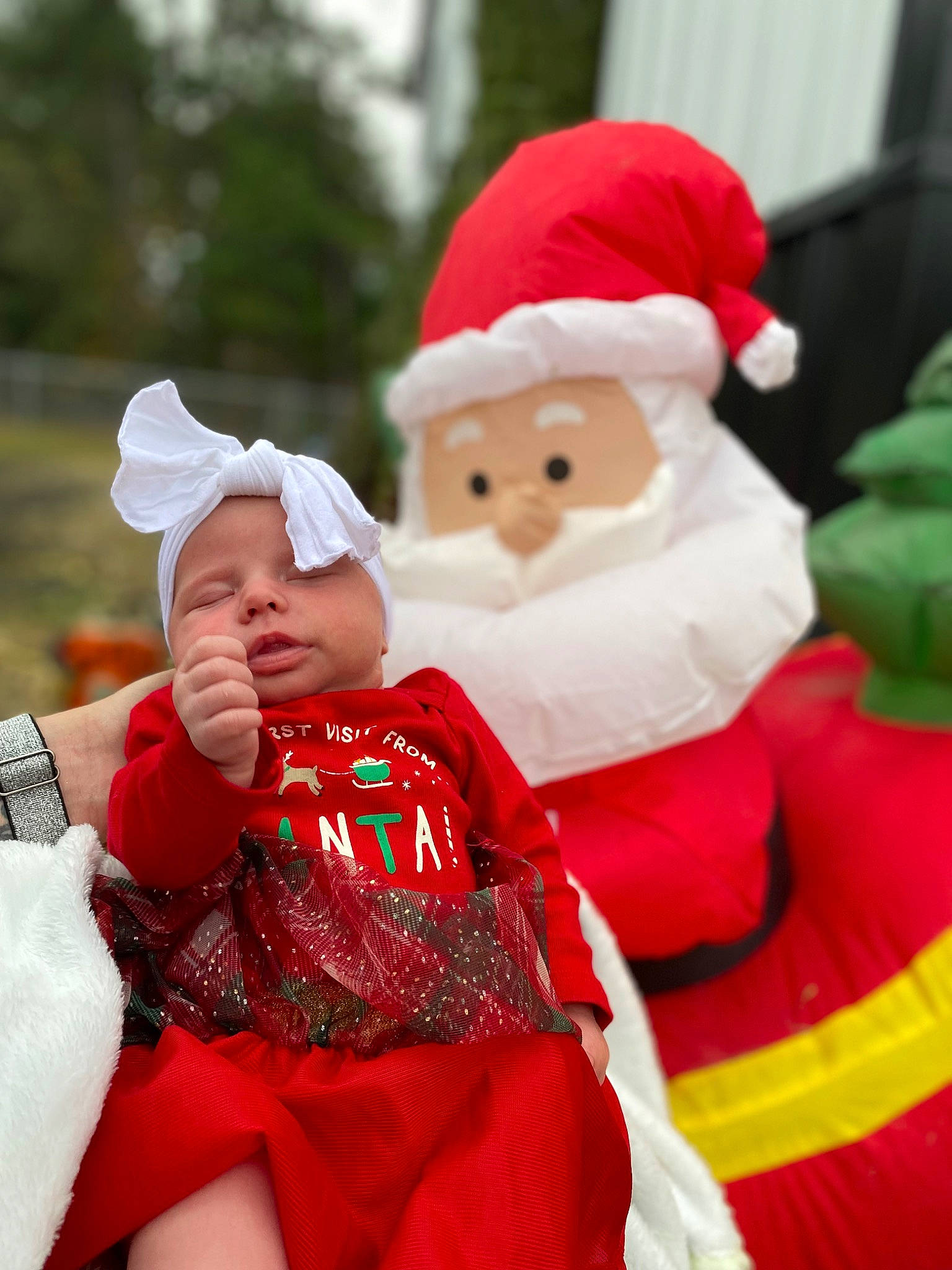 Hadleigh joined the competition — help win amazing prizes! baby, baby_toddler_clothing, beard, cap, christmas, christmas_eve, costume_hat, event, fictional_character, happy, hat, headgear, headwear, holiday, human_body, lap, person, santa_claus, sleeve, toddler