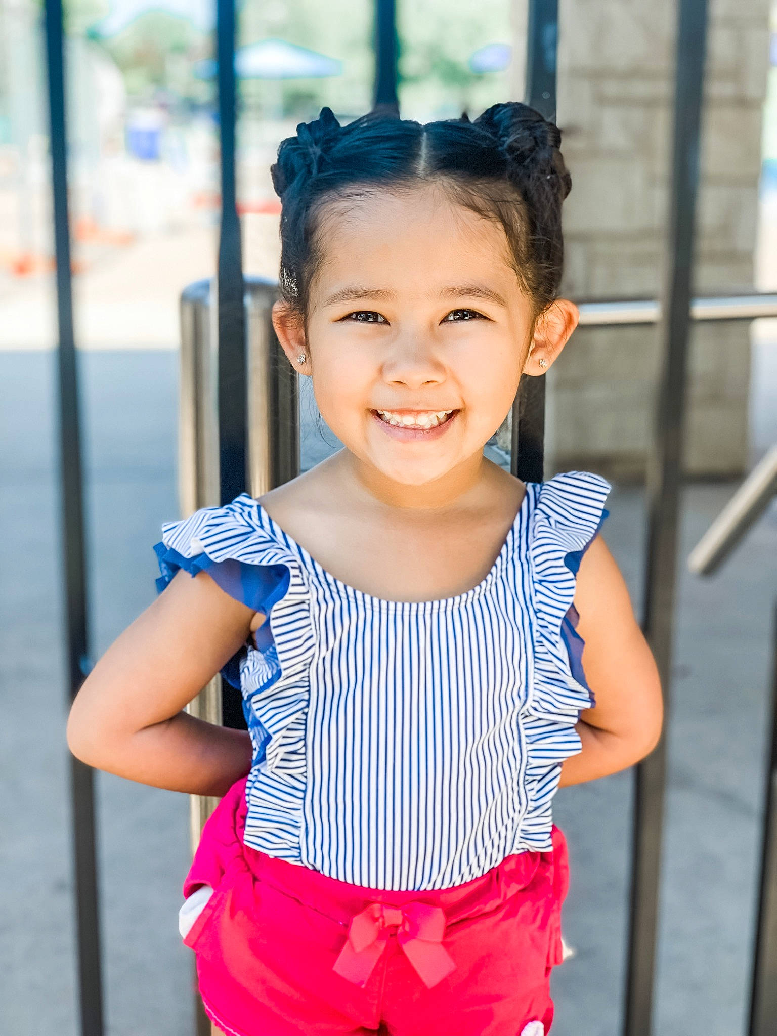 Silvia joined the competition — help win amazing prizes! azure, baby_toddler_clothing, electric_blue, fashion_design, flash_photography, fun, happy, human_body, joy, leisure, neck, pattern, person, shoulder, sleeve, smile, standing, toddler, travel, trunk