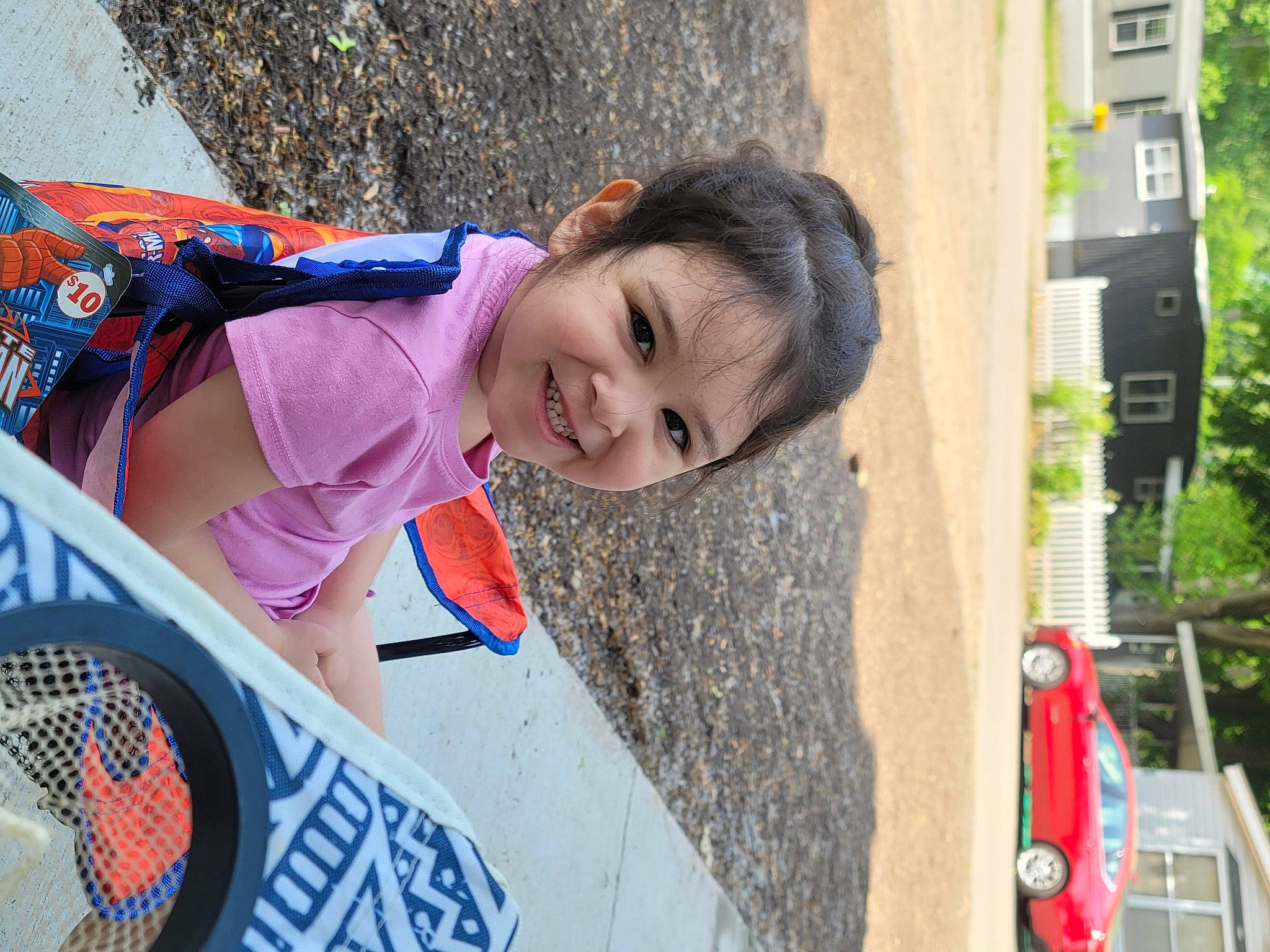 Izabella joined the competition — help win amazing prizes! auto_part, automotive_design, automotive_exterior, automotive_tire, automotive_wheel_system, bumper, child, fun, happy, joy, leisure, magenta, motor_vehicle, person, pink, plant, recreation, smile, t_shirt, toddler