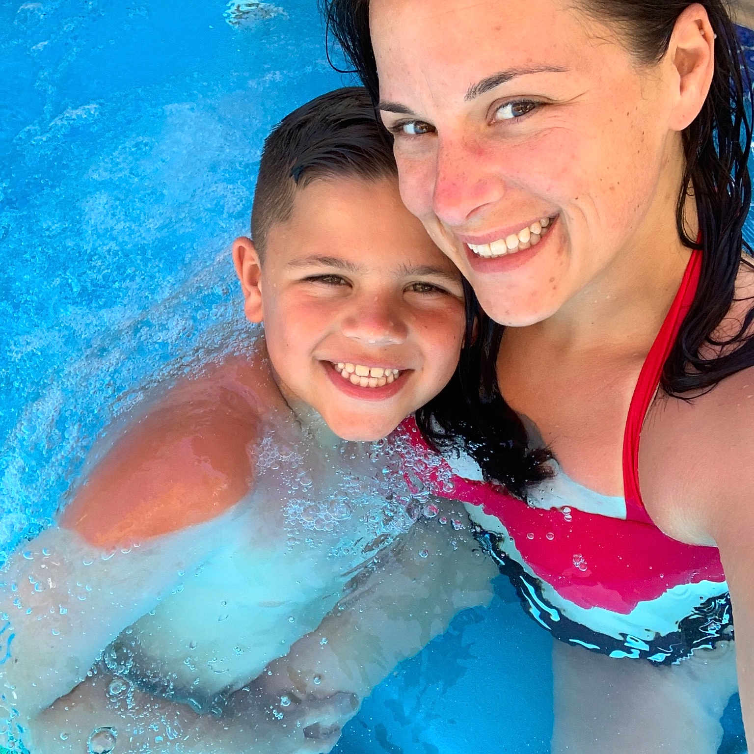 Tyler joined the competition — help win amazing prizes! facial_expression, fun, happy, joy, leisure, person, recreation, smile, swimming_pool, vacation, water, water_park