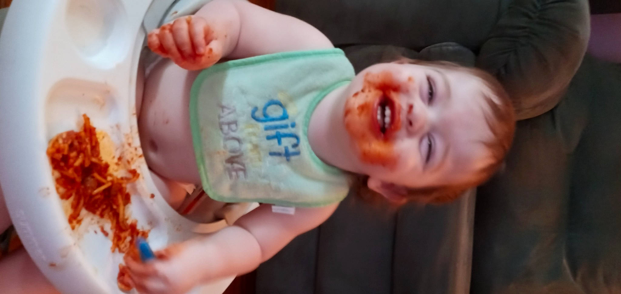 Declan is registered to the contest to win money with this photo: baby, baby_laughing, baby_products, baby_toddler_clothing, cheek, child, dairy, drinkware, finger, food, hand, happy, hat, joy, lip, mouth, nail, nose, person, skin