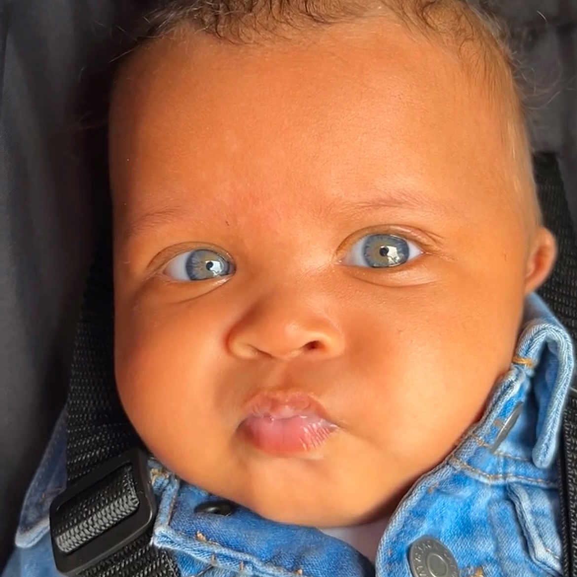 Zaylah joined the competition — help win amazing prizes! accessories, baby, belt, bodypart, clothing, coat, earring, face, head, jacket, jeans, mouth, pants, person, photography, portrait, shirt, strap, suspenders, vest