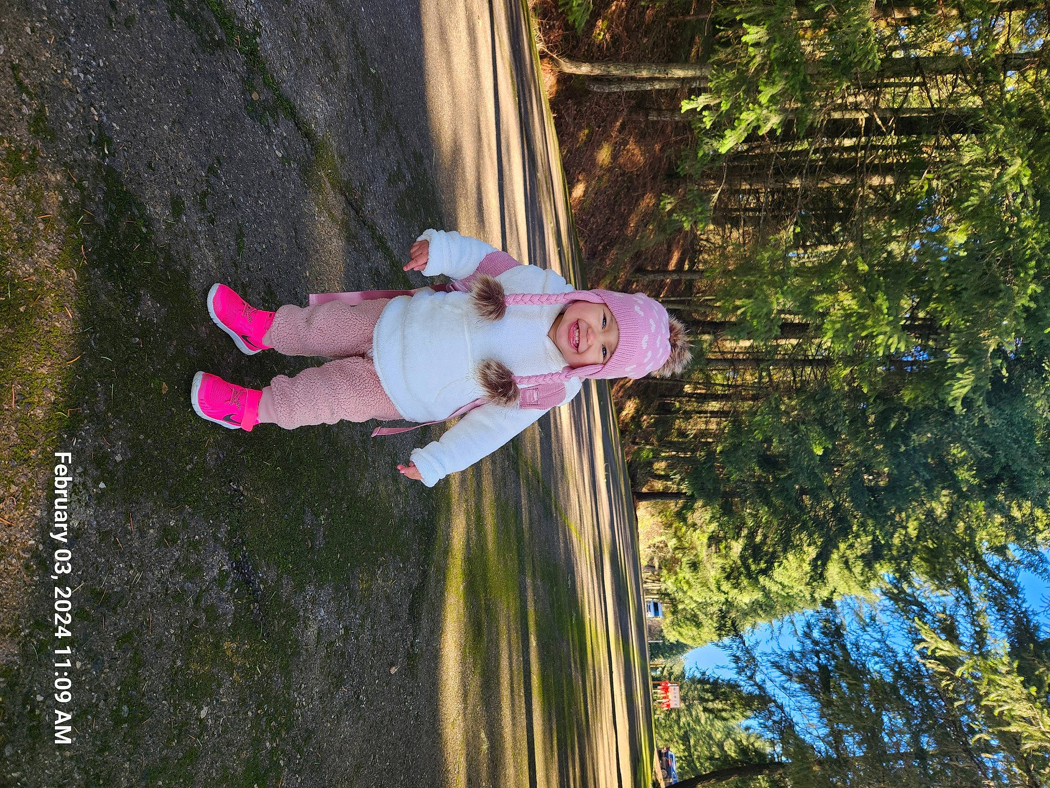 Claudia joined the competition — help win amazing prizes! baby, baby_toddler_clothing, child, fun, grass, happy, hat, headwear, joy, leisure, people_in_nature, person, plant, recreation, tints_and_shades, toddler, tree, trunk, vertebrate, wood