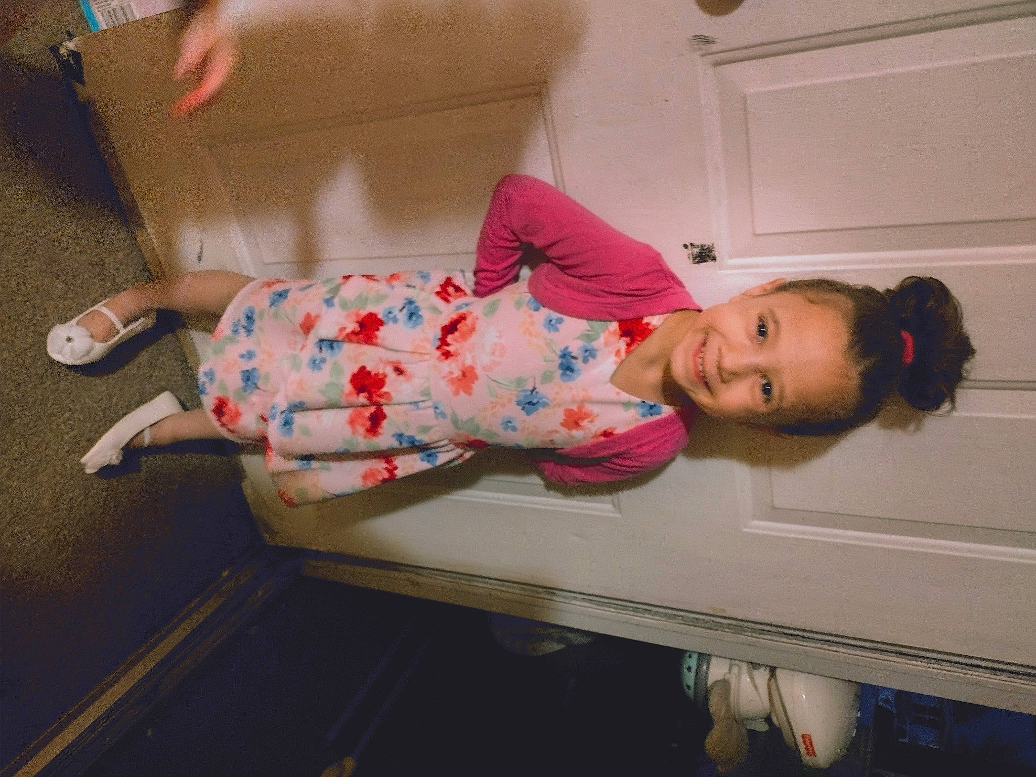 Malaya joined the competition — help win amazing prizes! baby_toddler_clothing, child, comfort, elbow, floor, flooring, fun, human_leg, joy, knee, linens, pattern, person, room, sitting, skin, sleeve, thigh, toddler