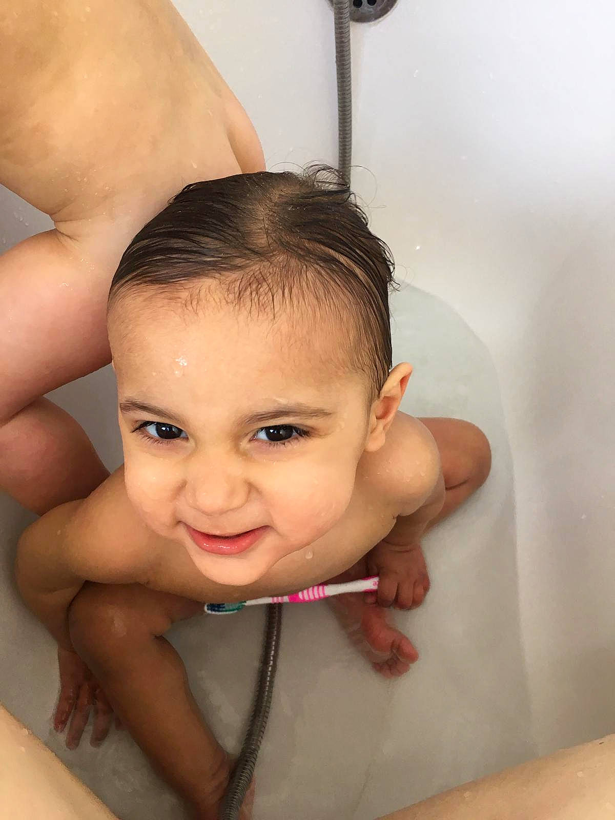 Dakarai joined the competition — help win amazing prizes! arm, baby_bathing, bathing, bathtub, black_hair, cheek, child, ear, eyebrow, face, forehead, hair, head, muscle, neck, person, plumbing_fixture, skin, throat, toddler
