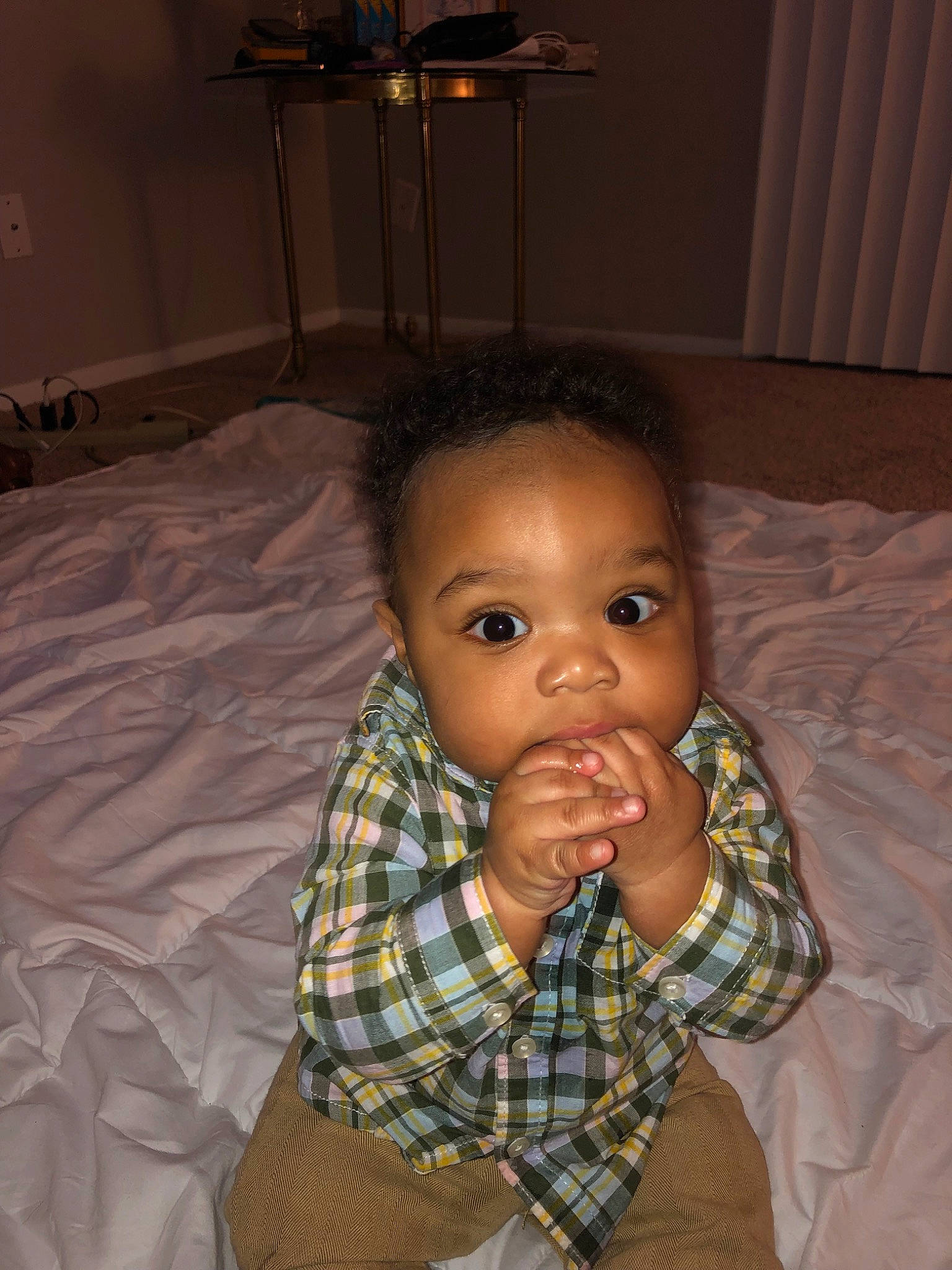 Jaylyn is registered to the contest to win money with this photo: baby, cheek, child, chin, eye, face, forehead, head, iris, lip, mouth, nose, person, sitting, skin, toddler