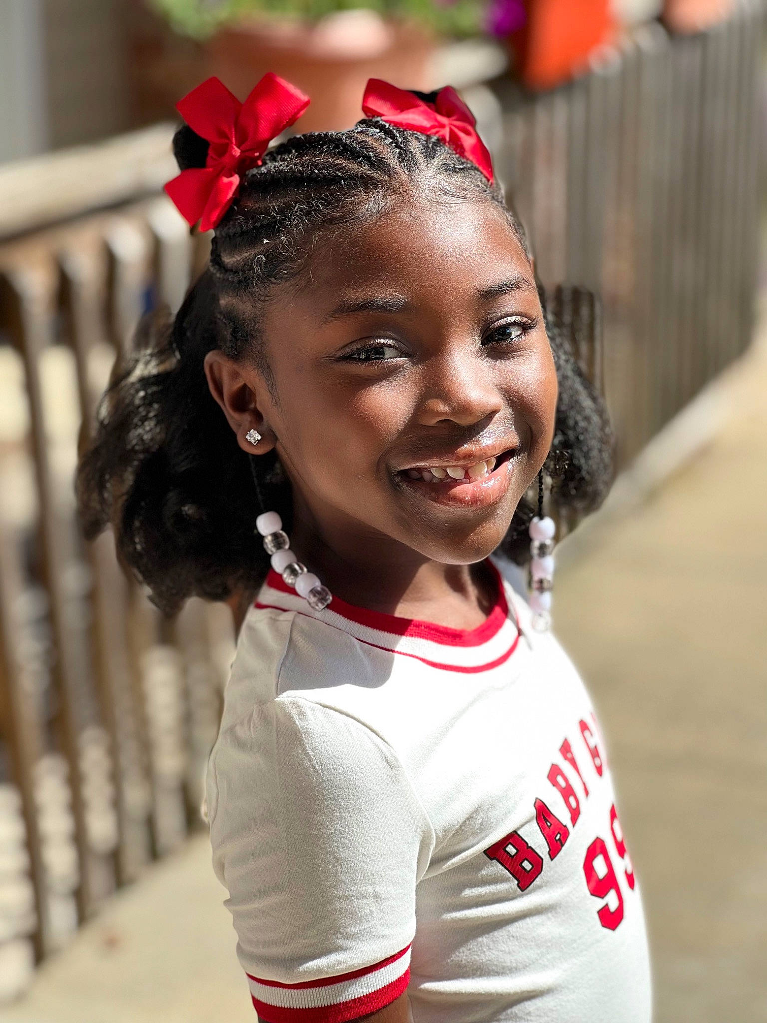 Aniya joined the competition — help win amazing prizes! beauty, cheerleading, cheerleading_uniform, event, fun, gesture, hairstyle, happy, head, jersey, jewellery, joy, necklace, person, player, recreation, red, smile, sports_uniform, sportswear