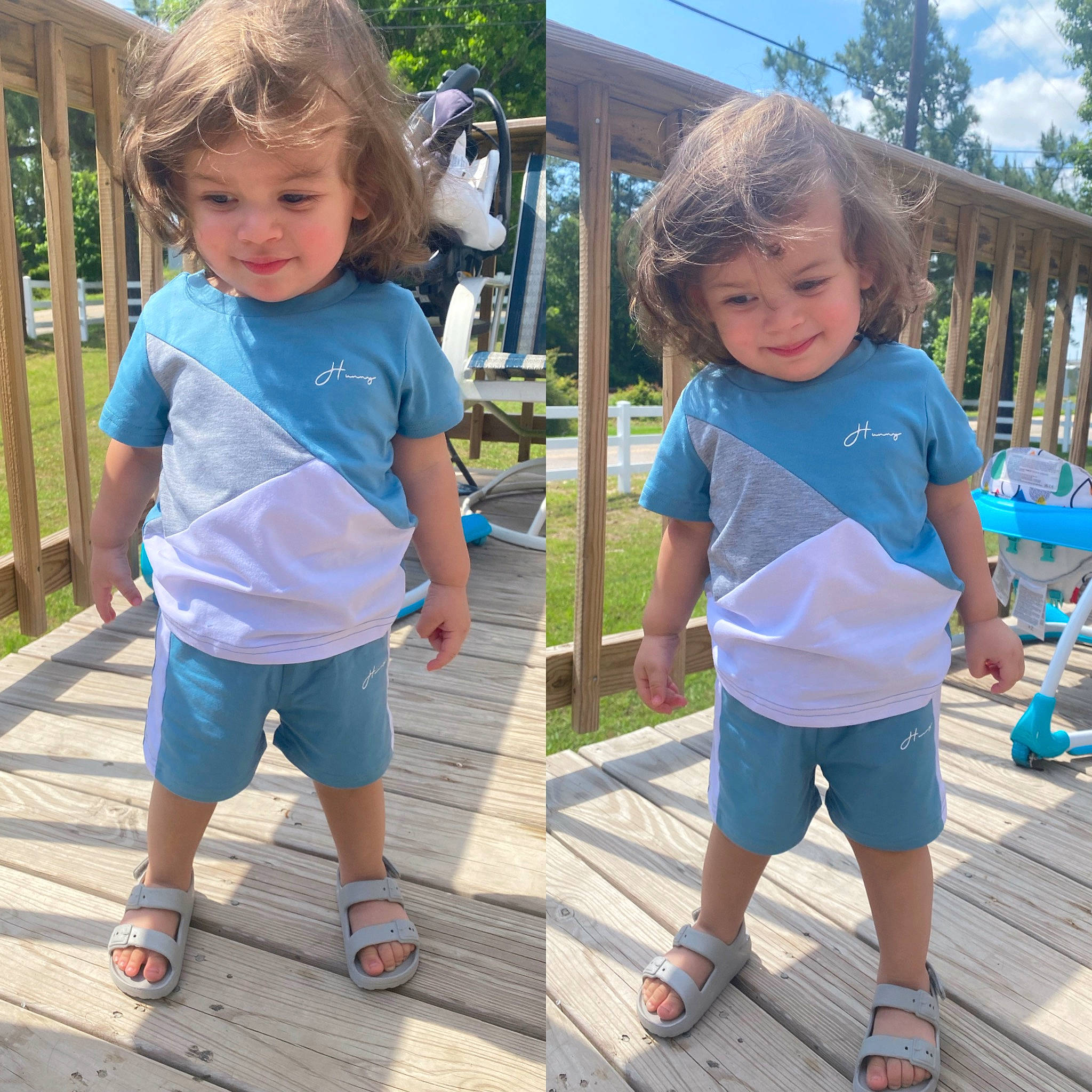 Angel is registered to the contest to win money with this photo: child, city, electric_blue, fun, grass, green, happy, head, joint, joy, leisure, person, plant, recreation, sandal, shorts, sky, sneakers, toddler, travel