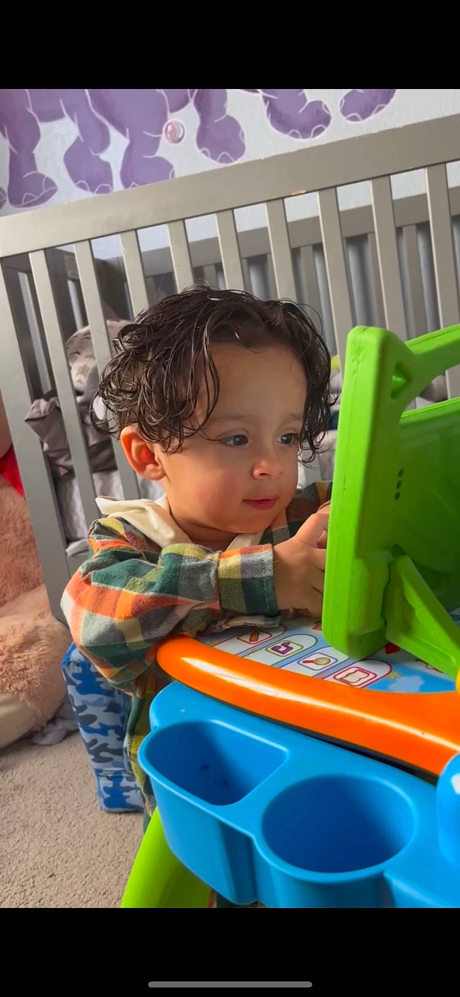 Apollo joined the competition — help win amazing prizes! baby, baby_playing_with_toys, baby_toddler_clothing, baby_toys, child, electric_blue, fun, happy, leisure, person, plastic, play, sitting, toddler, wood