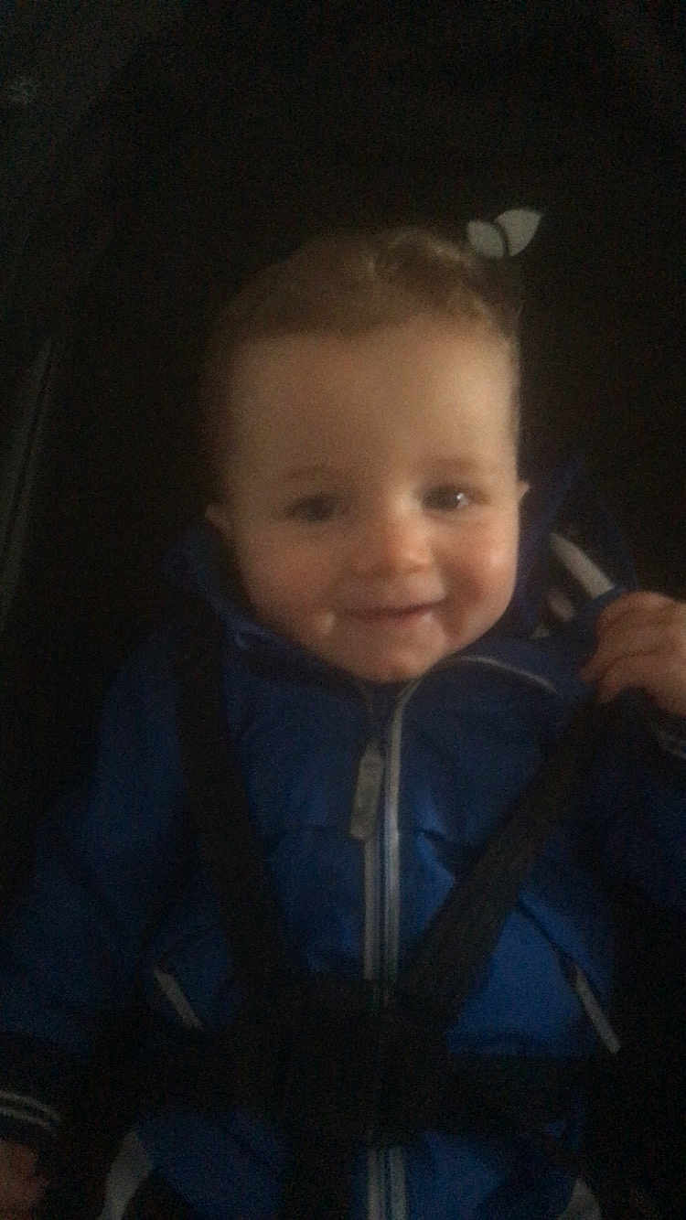 Phillip joined the competition — help win amazing prizes! toddler, child, blue_jacket, car_seat, smile, baby, seatbelt, young_child, portrait, indoor, happy, person, face, clothing, jacket, safety, cute, infant, young, seat