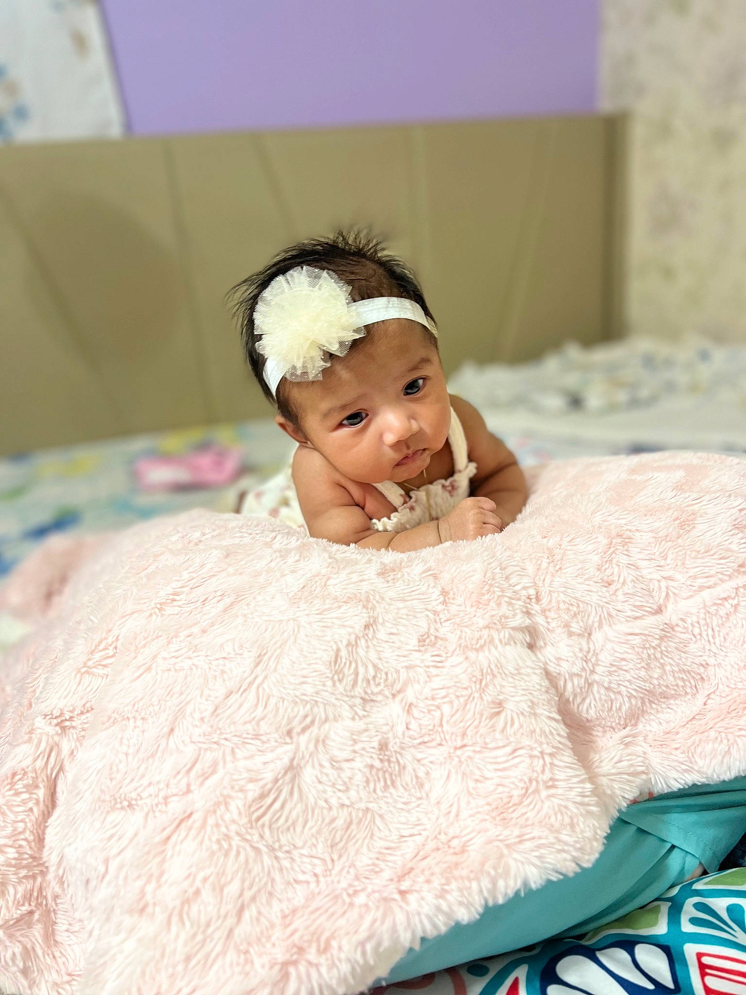 Anaiah joined the competition — help win amazing prizes! baby, baby_toddler_clothing, bridal_accessory, comfort, embellishment, event, eyelash, face, fashion_accessory, fashion_design, flooring, hair_accessory, happy, headband, headgear, headpiece, jewellery, linens, person, room