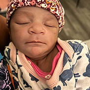 Cataleya is registered to the contest to win money with this photo: baby, beanie, bonnet, cap, clothing, coat, crying, face, frown, glove, hat, head, knitwear, newborn, person, photography, portrait, sad, sleeping, sweater