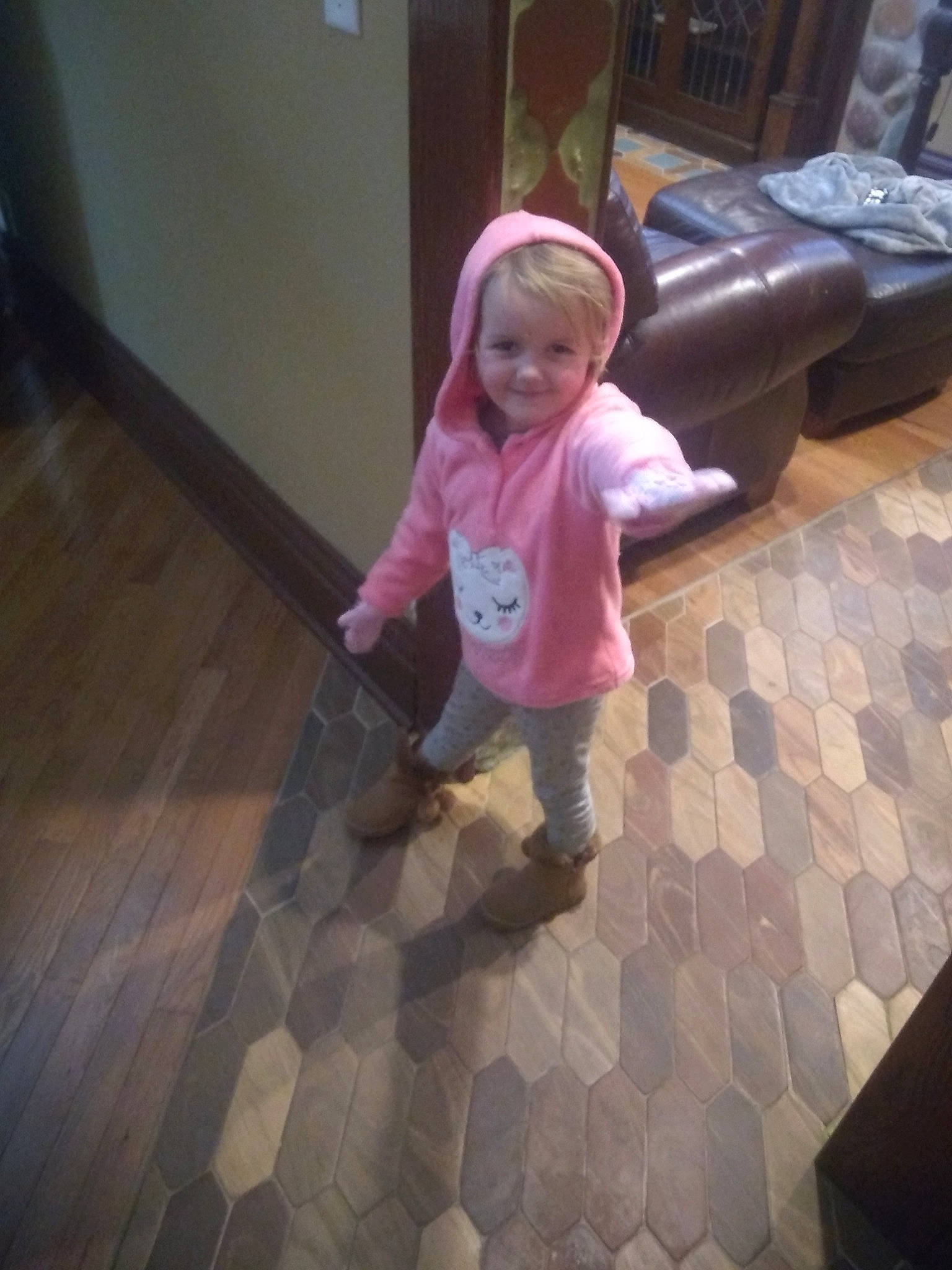 Jemma is registered to the contest to win money with this photo: baby, child, floor, flooring, fun, hardwood, joy, person, play, toddler, vacation, wood