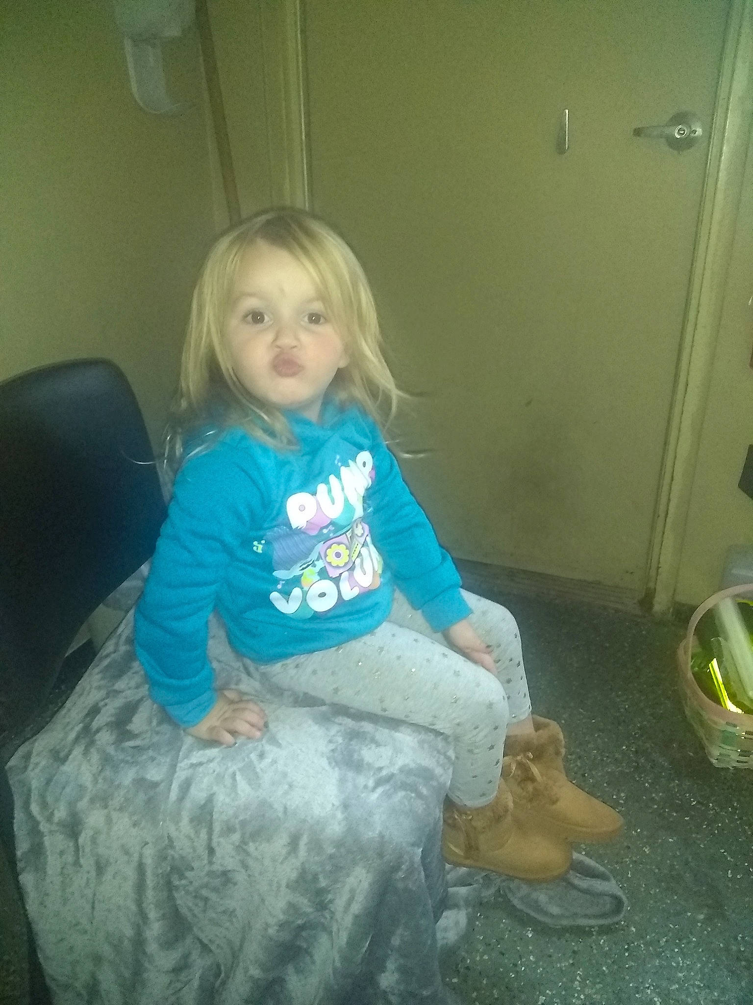 Jemma joined the competition — help win amazing prizes! blond, child, fun, long_hair, person, sitting, smile, toddler