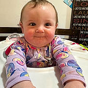 Ariellah joined the competition — help win amazing prizes! baby, bodypart, chair, cutlery, face, finger, furniture, hand, happy, head, indoors, mouth, person, photography, portrait, sink, sitting, smile, spoon, teeth
