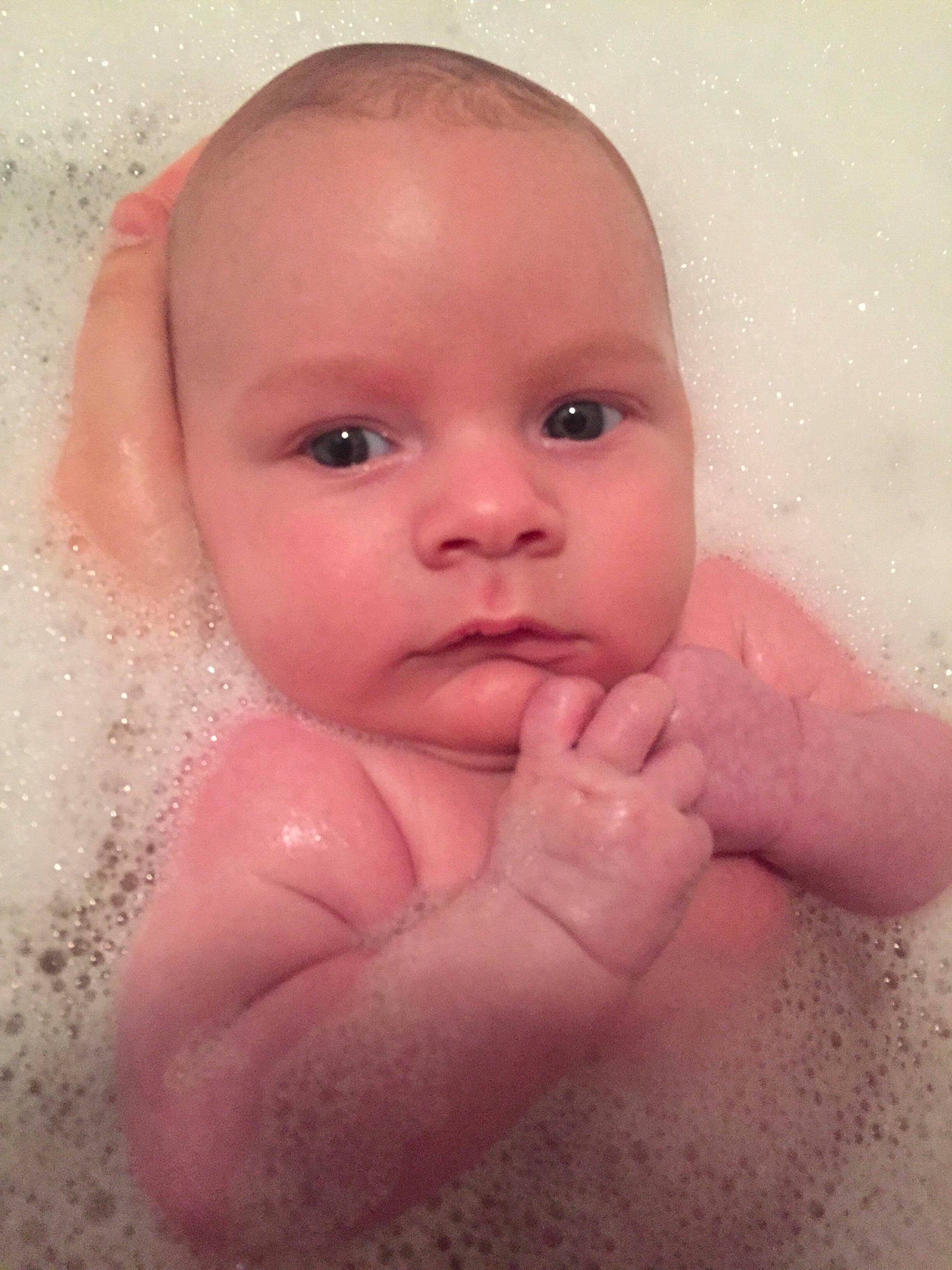 Naithaniel joined the competition — help win amazing prizes! baby, bathing, cheek, child, chin, close_up, eye, eyebrow, face, finger, forehead, hand, head, lip, mouth, nose, person, pink, skin, thumb