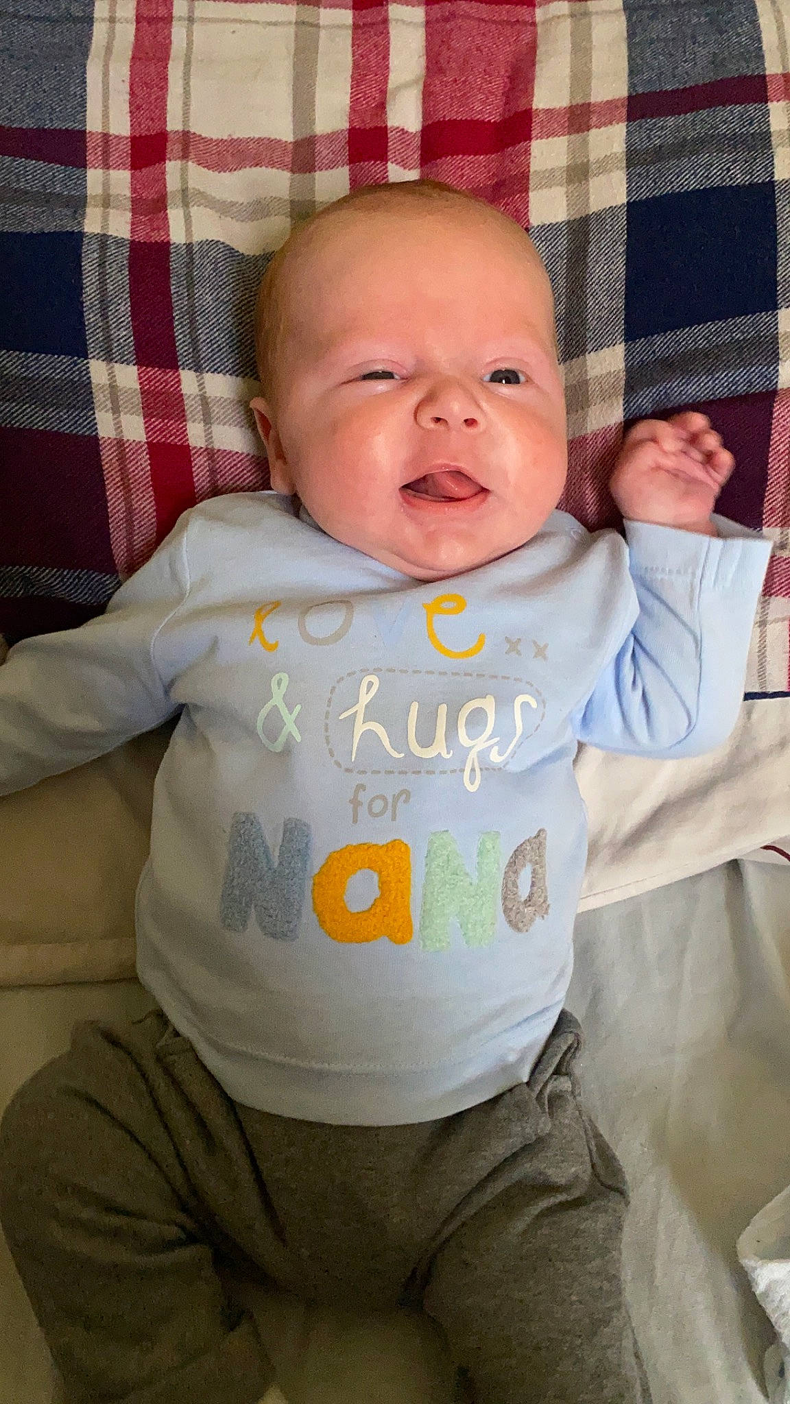 Alfie-james joined the competition — help win amazing prizes! baby, baby_products, baby_toddler_clothing, cheek, child, facial_expression, person, product, sleeve, smile, toddler