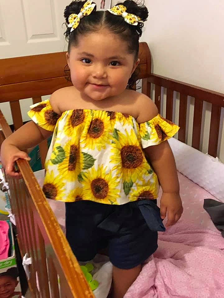 Kaya is registered to the contest to win money with this photo: baby_products, baby_toddler_clothing, child, child_model, clothing, costume, fashion_accessory, hair_accessory, headband, joy, person, product, smile, toddler, yellow