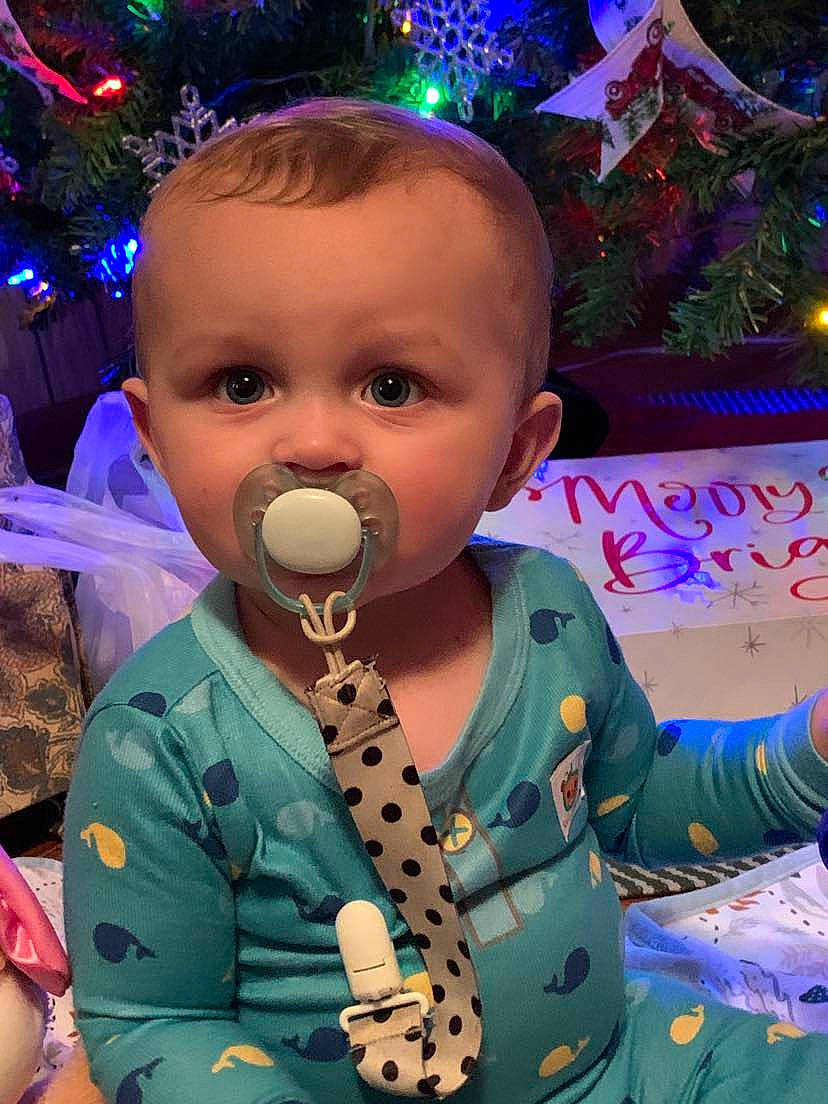 Kanaan joined the competition — help win amazing prizes! baby, baby_toddler_clothing, blue, cheek, child, christmas_tree, cool, design, electric_blue, event, facial_expression, fun, happy, holiday, nose, ornament, person, pink, purple, snapshot
