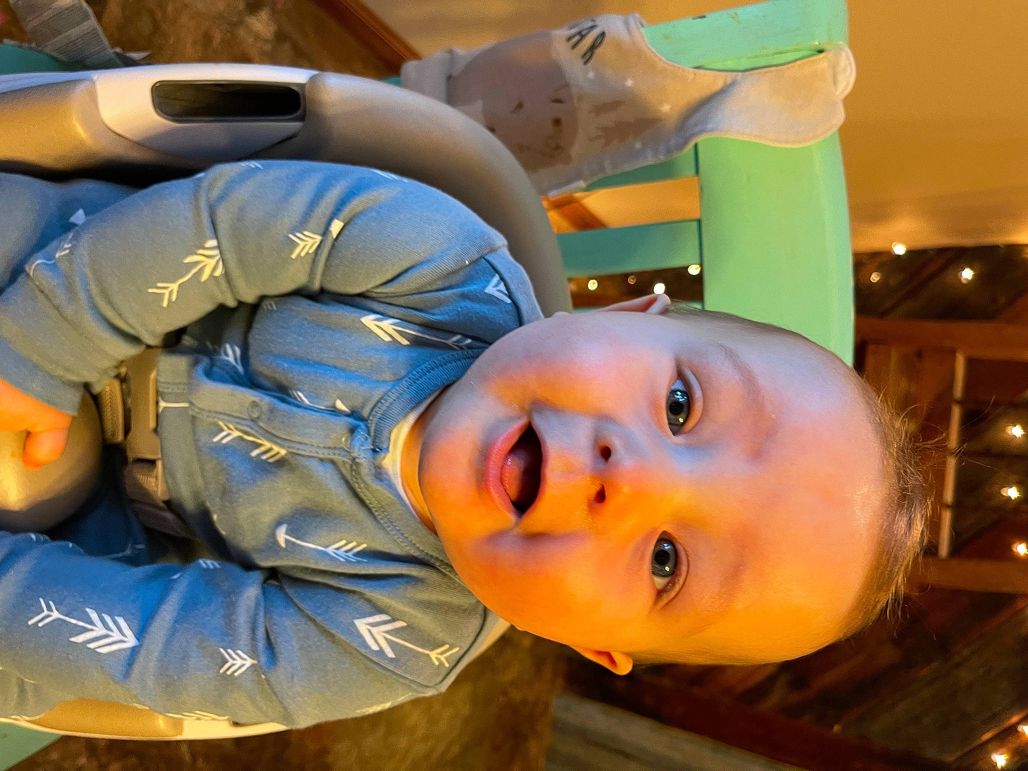 Paxton is registered to the contest to win money with this photo: baby, cheek, child, electric_blue, fun, happy, iris, leisure, nose, orange, person, personal_protective_equipment, recreation, sitting, smile, space, sports_gear, toddler, tree, vacation