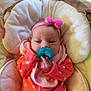 Kylie is registered to the contest to win money with this photo: baby, cheek, child, face, head, headgear, lip, mouth, nose, pink, skin, smile, toddler