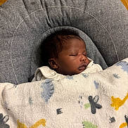 Idriss participe au concours pour gagner de l'argent avec cette photo : baby, sleeping, blanket, cushion, face, infant, indoors, newborn, person, portrait, resting, soft, toddler, wood_floor, young_child, cozy, snug, peaceful, cute, child
