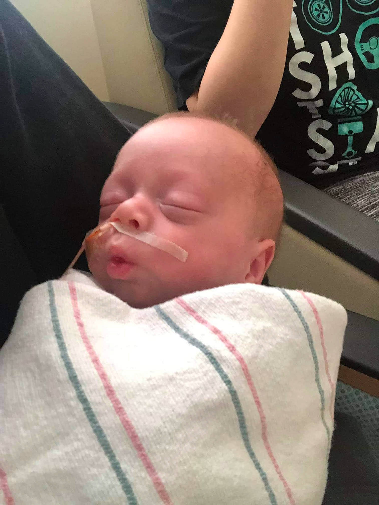 Ashton Cole joined the competition — help win amazing prizes! baby, child, hand, head, neck, person, skin, sleep, toddler