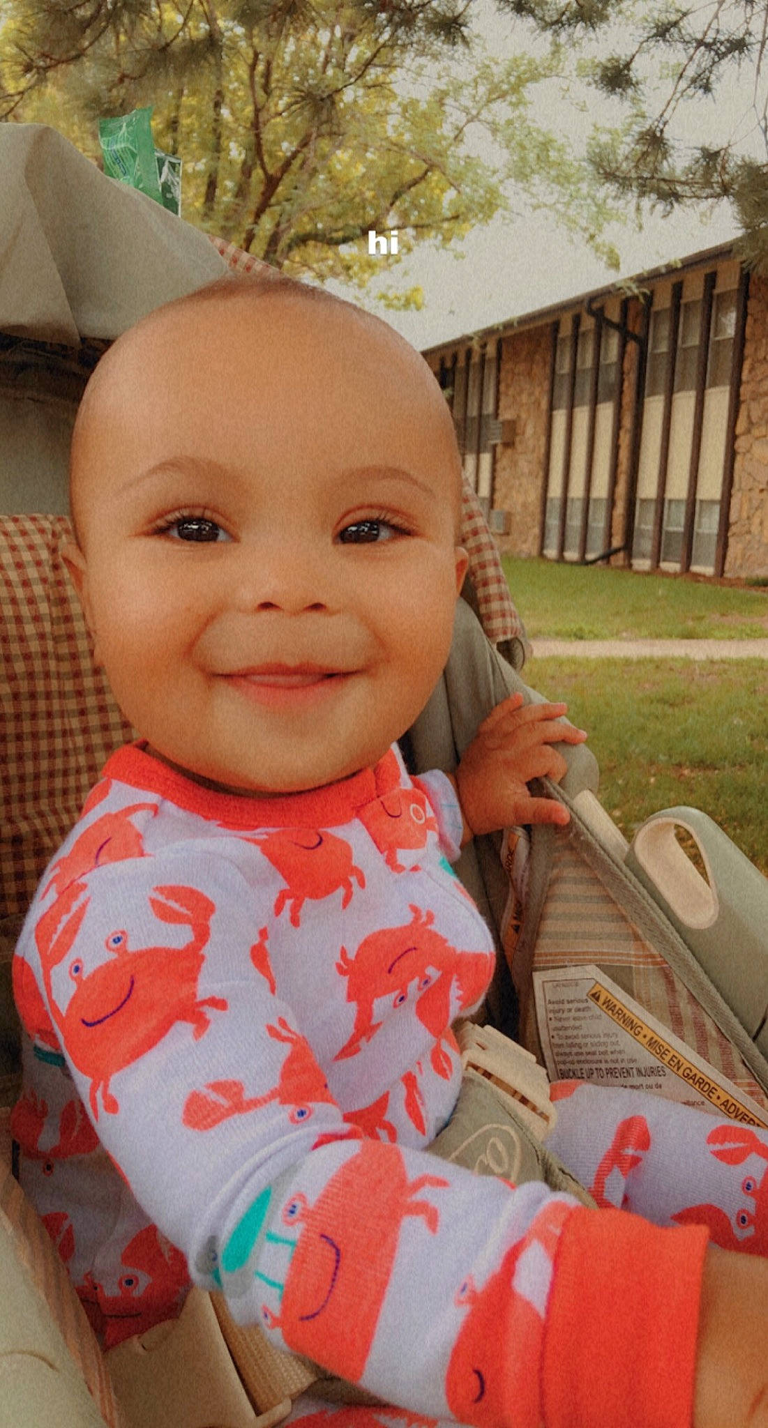 Darius joined the competition — help win amazing prizes! baby, baby_products, baby_toddler_clothing, cheek, child, facial_expression, fun, happy, joy, leisure, nose, person, pink, product, sitting, skin, sleeve, smile, thumb, toddler