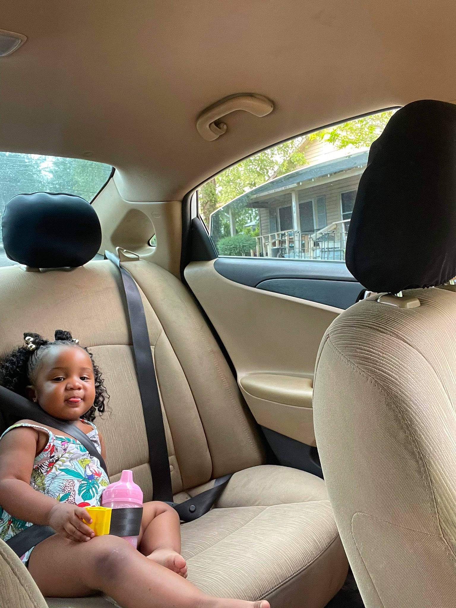 Khloe joined the competition — help win amazing prizes! auto_part, automotive_design, automotive_exterior, automotive_mirror, car, car_seat, car_seat_cover, comfort, family_car, head_restraint, mid_size_car, motor_vehicle, person, personal_luxury_car, steering_part, steering_wheel, tints_and_shades, toddler, vehicle, vehicle_door