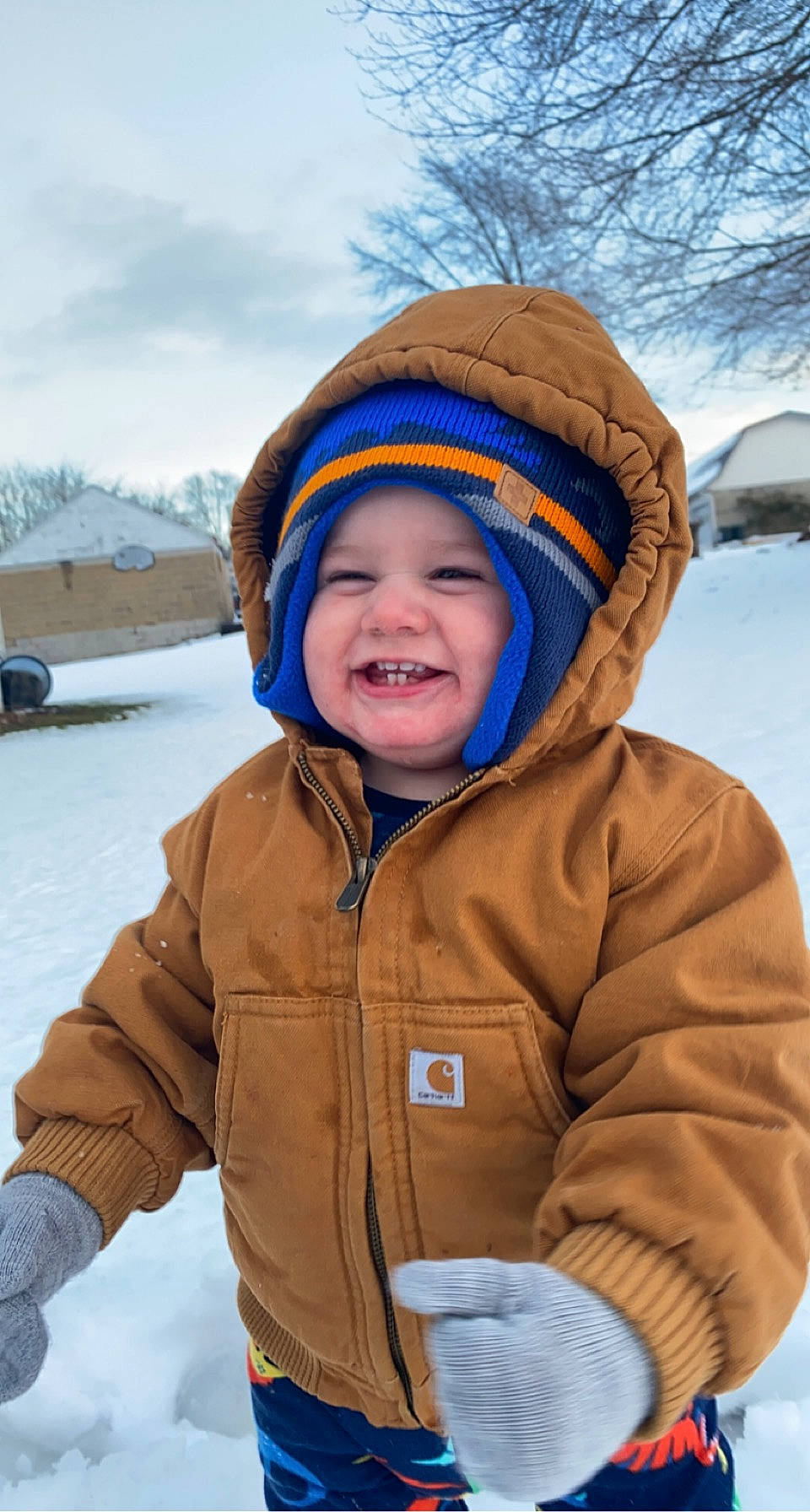 Christopher is registered to the contest to win money with this photo: cheek, cloud, cool, eye, freezing, fun, happy, headgear, headwear, jacket, joy, leisure, outerwear, person, recreation, skin, sky, smile, snow, toddler