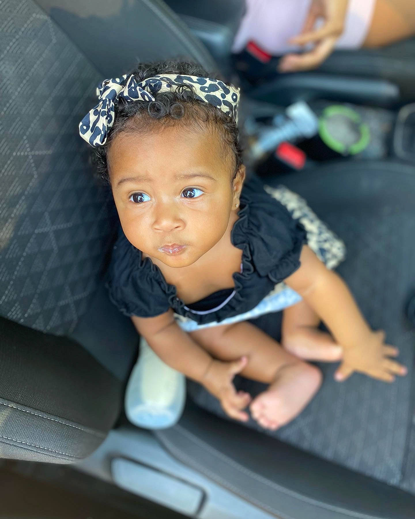 Asiyah joined the competition — help win amazing prizes! auto_part, automotive_design, automotive_exterior, automotive_tire, automotive_wheel_system, bumper, car_seat, child, electric_blue, flash_photography, gadget, happy, headband, headpiece, hood, jewellery, motor_vehicle, person, steering_wheel, toddler