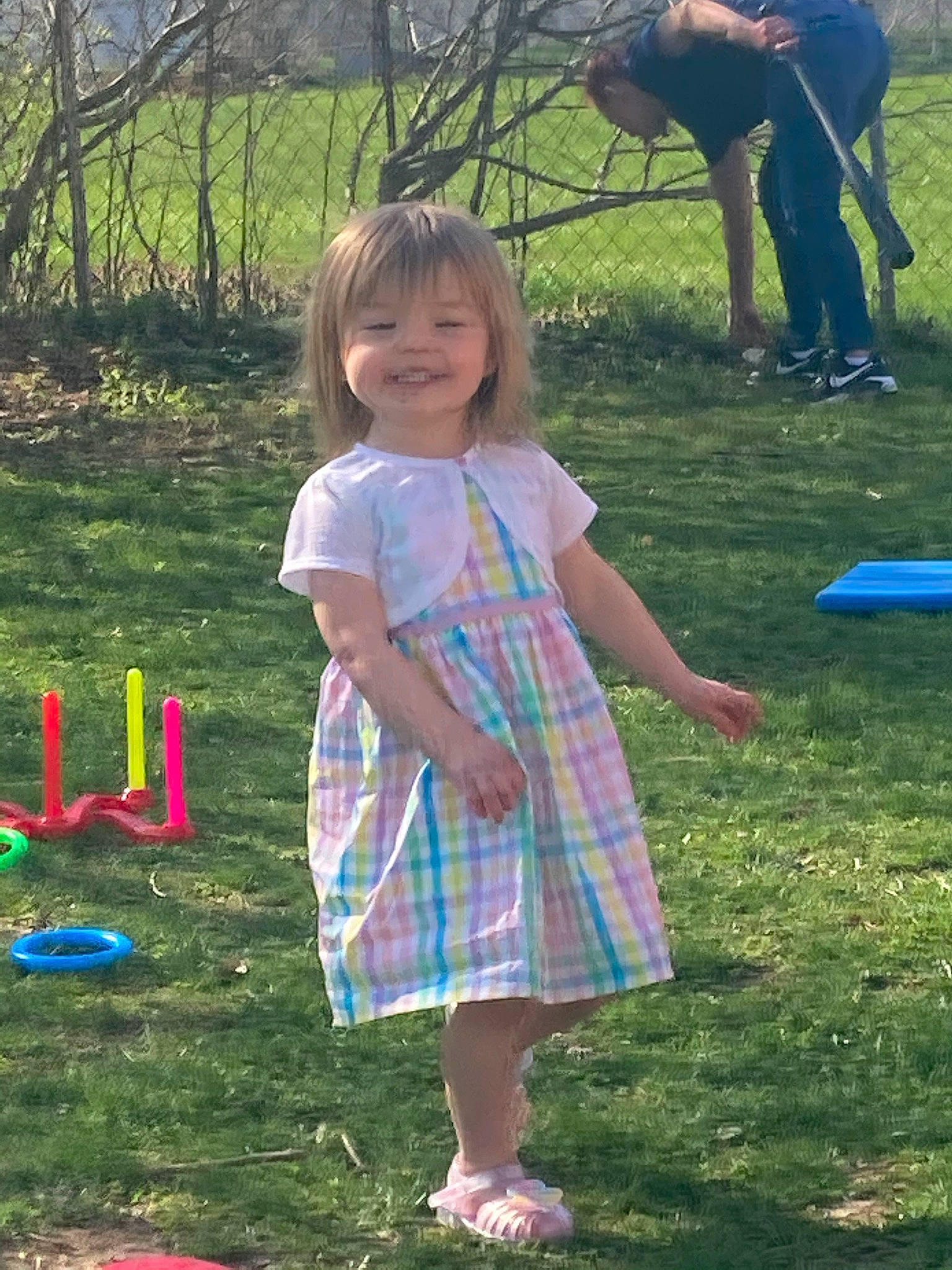 Lani joined the competition — help win amazing prizes! fun, grass, grassland, green, happy, joy, leaf, leg, leisure, natural_environment, nature, people, people_in_nature, person, photograph, plant, public_space, shorts, smile, standing