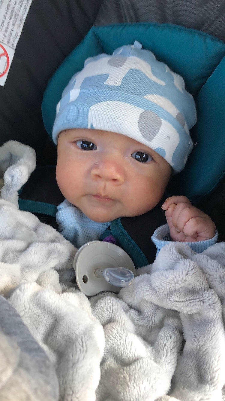 Elijah joined the competition — help win amazing prizes! baby, birth, cheek, child, headgear, person, skin, toddler