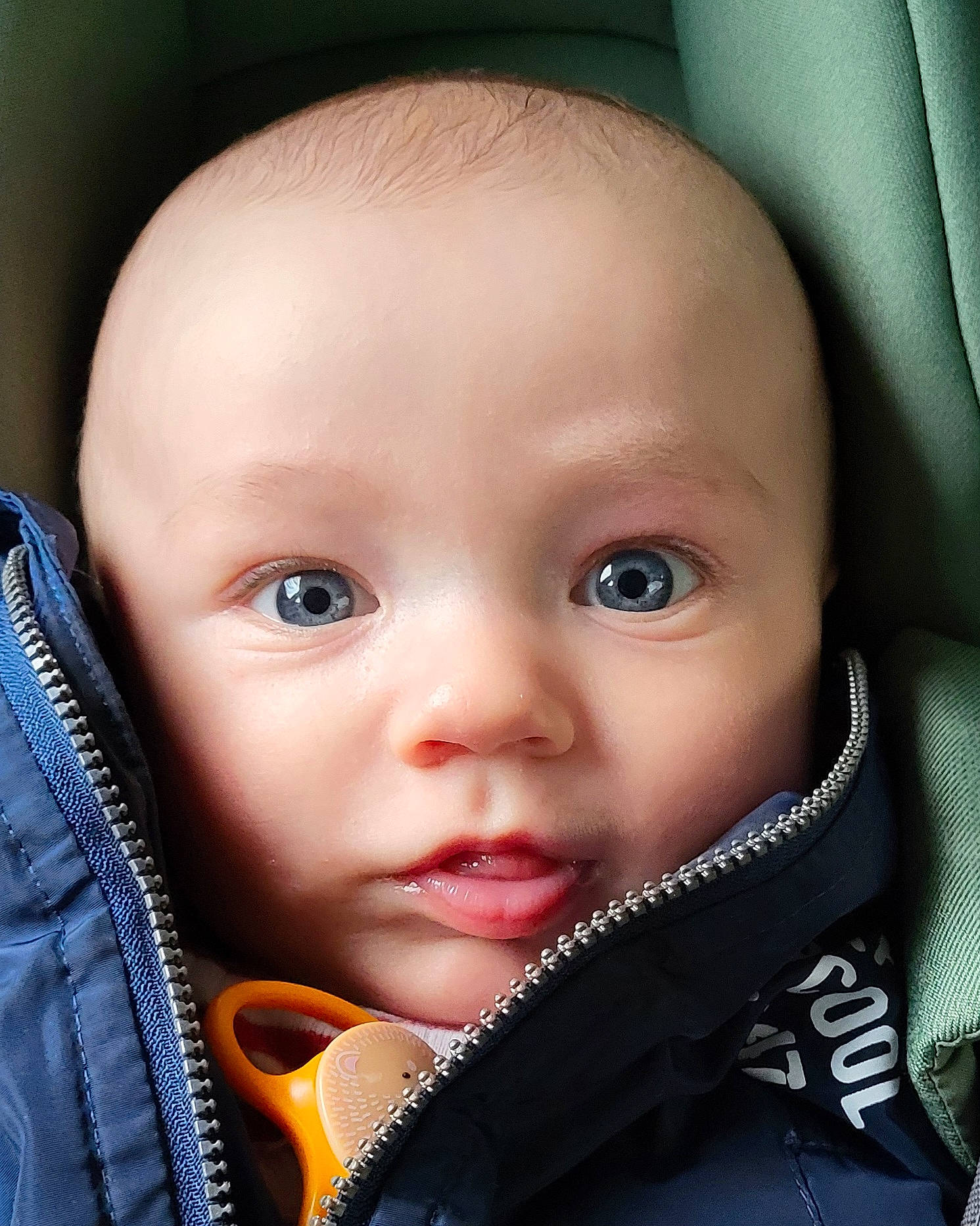 Louis participe au concours pour gagner de l'argent avec cette photo : baby, baby_carriage, car_seat, cheek, chin, comfort, cool, ear, eyebrow, eyelash, forehead, happy, iris, lip, mouth, nose, organ, person, skin, smile