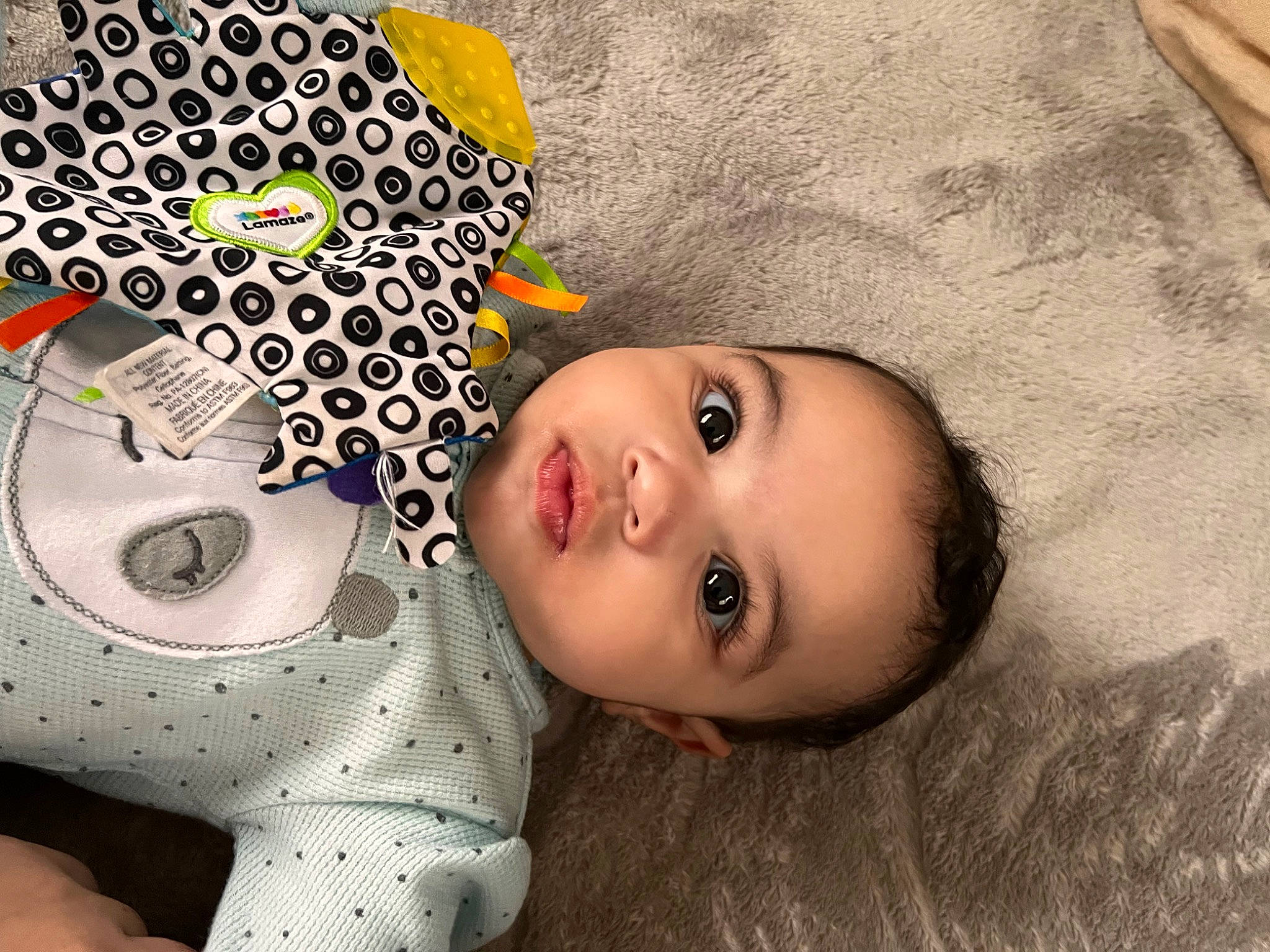 Bria joined the competition — help win amazing prizes! art, baby, baby_toddler_clothing, cheek, child, doll, eye, eyelash, facial_expression, fun, fur, happy, headgear, linens, pattern, person, plant, portrait_photography, toddler, toy
