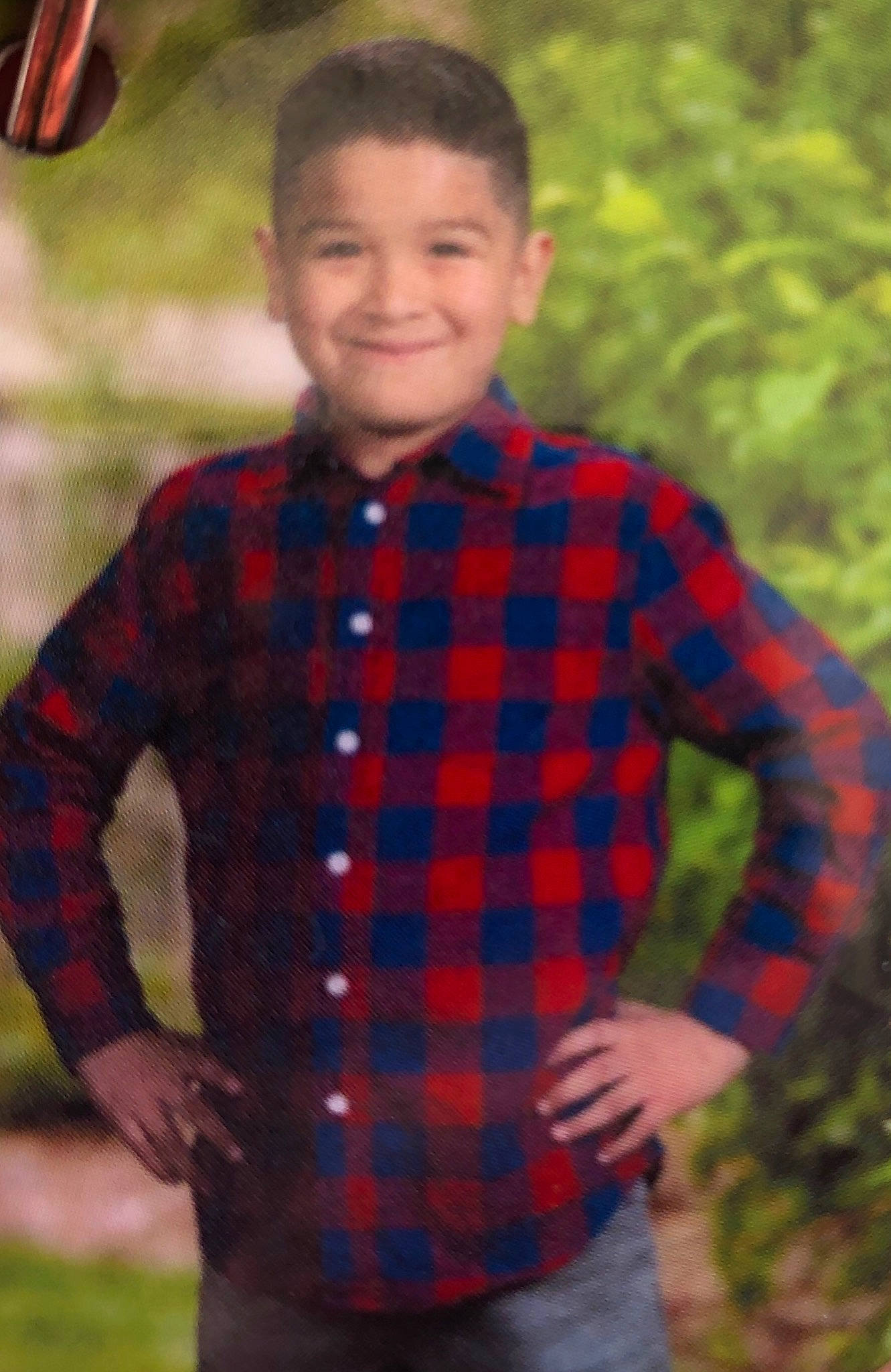 Victor joined the competition — help win amazing prizes! child, design, dress_shirt, joy, outerwear, pattern, person, plaid, shirt, sleeve, tartan, textile