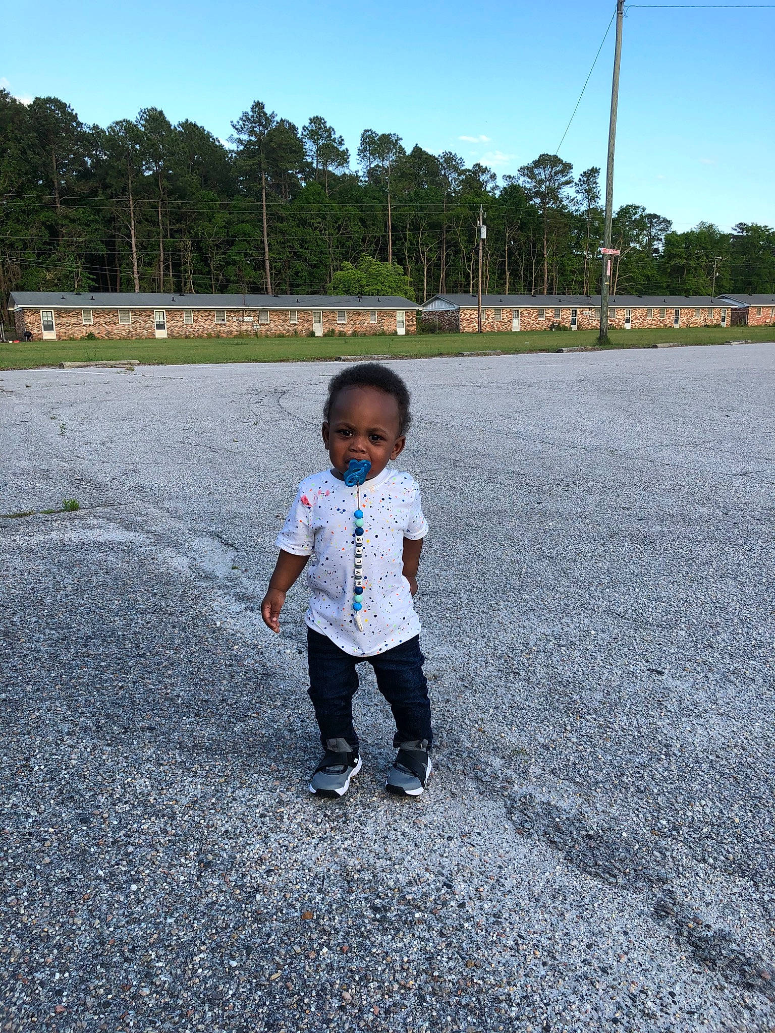Kaeden is registered to the contest to win money with this photo: asphalt, car, child, leisure, mountain, person, plant, play, recreation, running, sky, smile, toddler, tourism, tree, vacation, walking